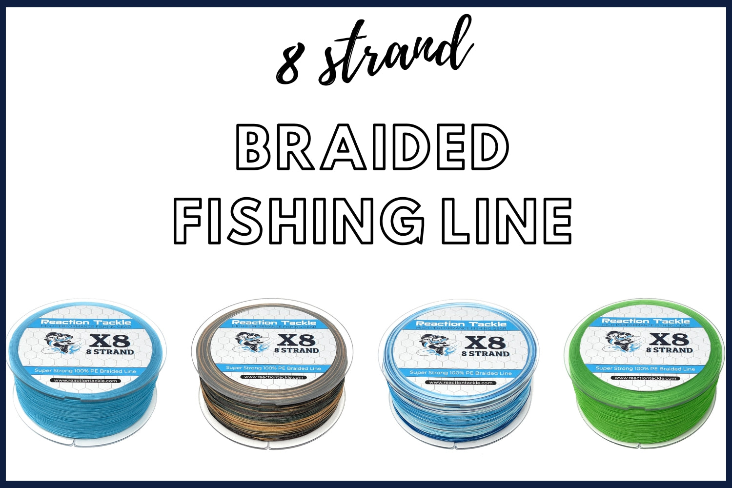 GetUSCart- Reaction Tackle Braided Fishing Line - 8 Strand Hi Vis Yellow  50LB 1000yd