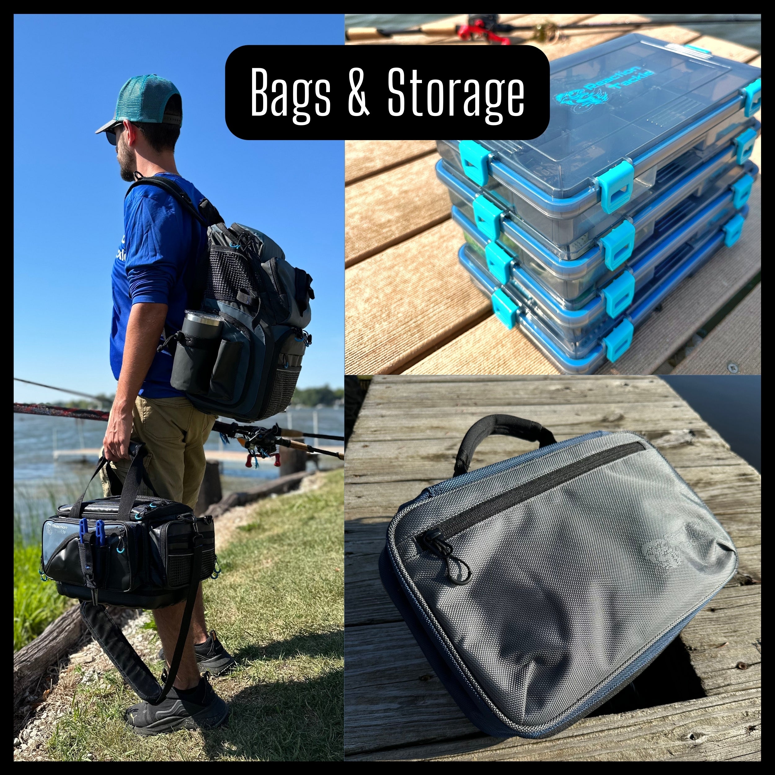 Reaction Tackle Fishing Tackle Bag – Salt Water Resistant Large Tackle Box  Bag, 1000D PVC Waterproof Material - XL Bag: Buy Online at Best Price in  UAE 