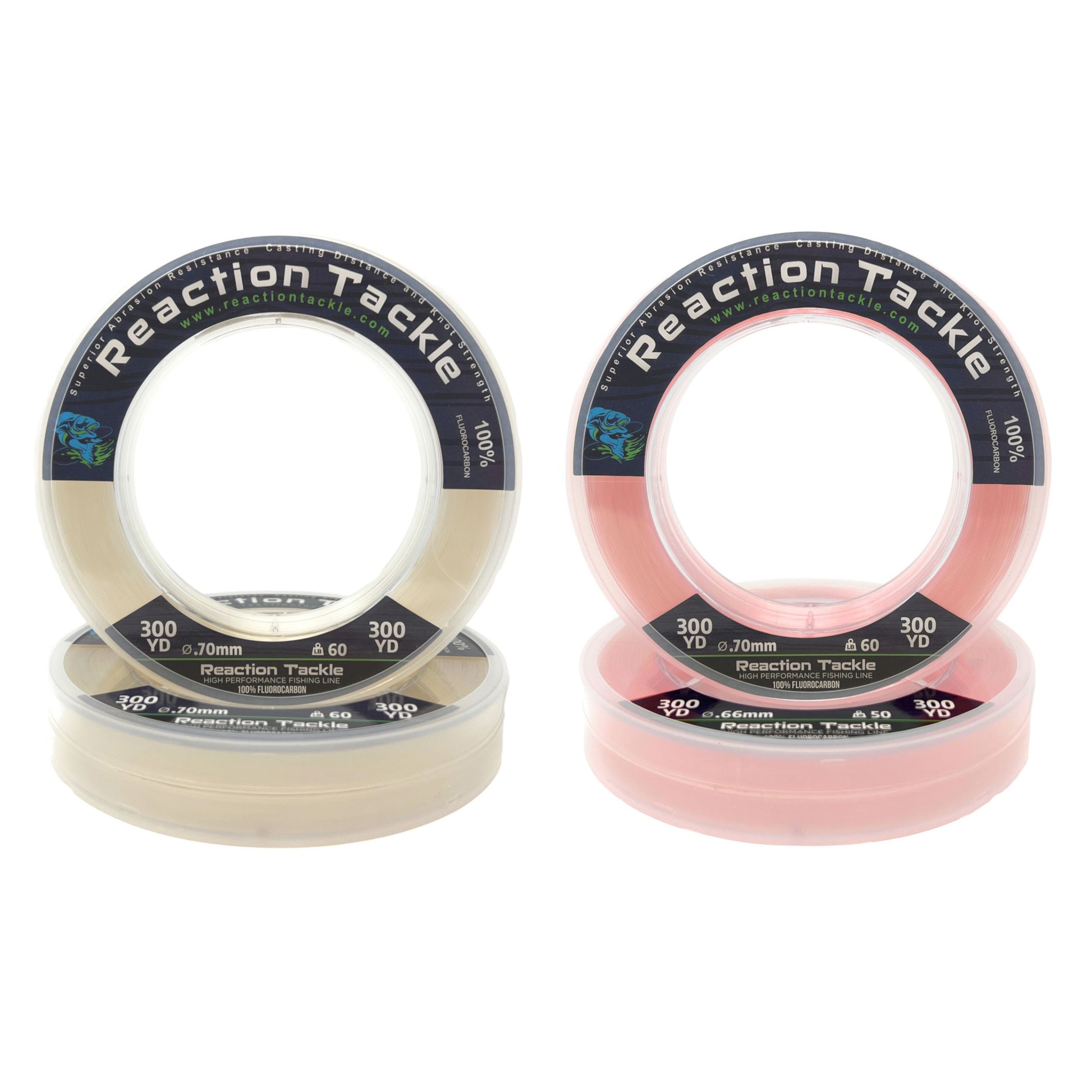 Reaction Tackle 100% Pure Fluorocarbon Fishing Line - Reaction Tackle