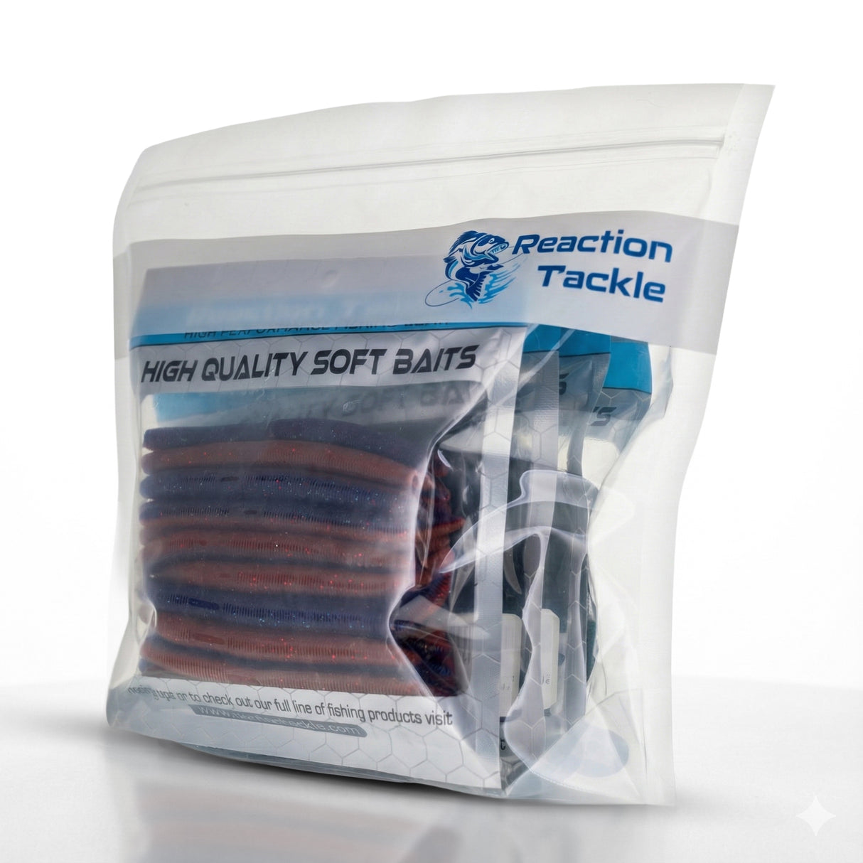 Reaction Tackle Clear Bait Bags – Soft Plastics and more- Or - image 5
