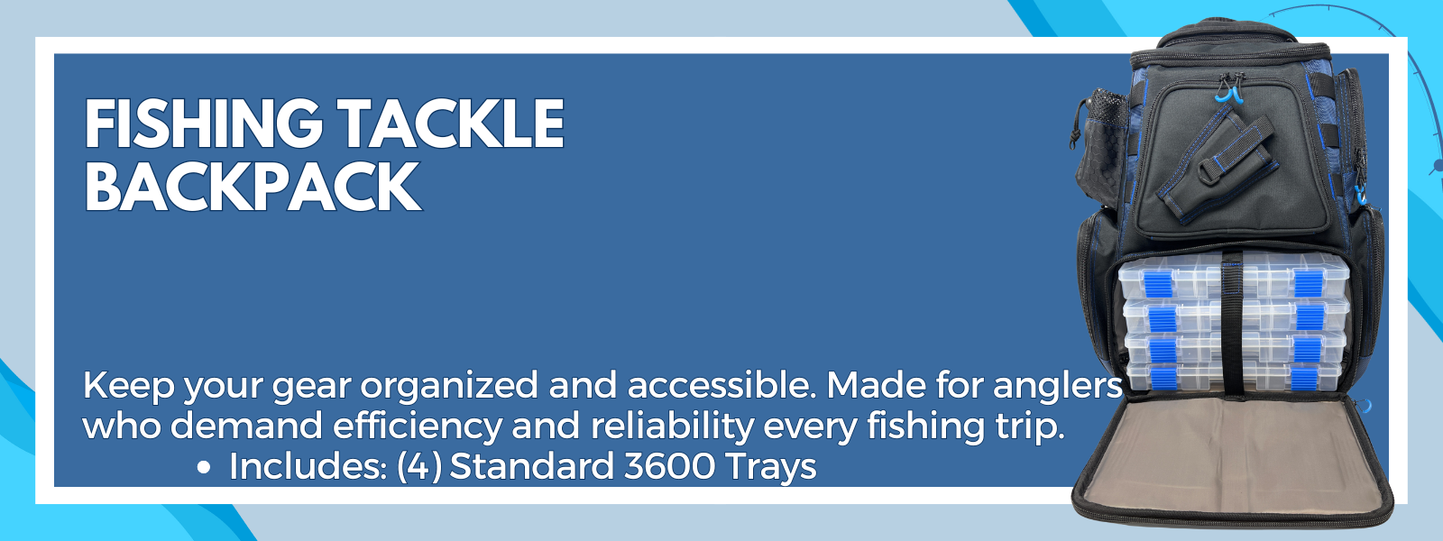 Reaction Tackle Fishing Tackle Backpack - Trays included