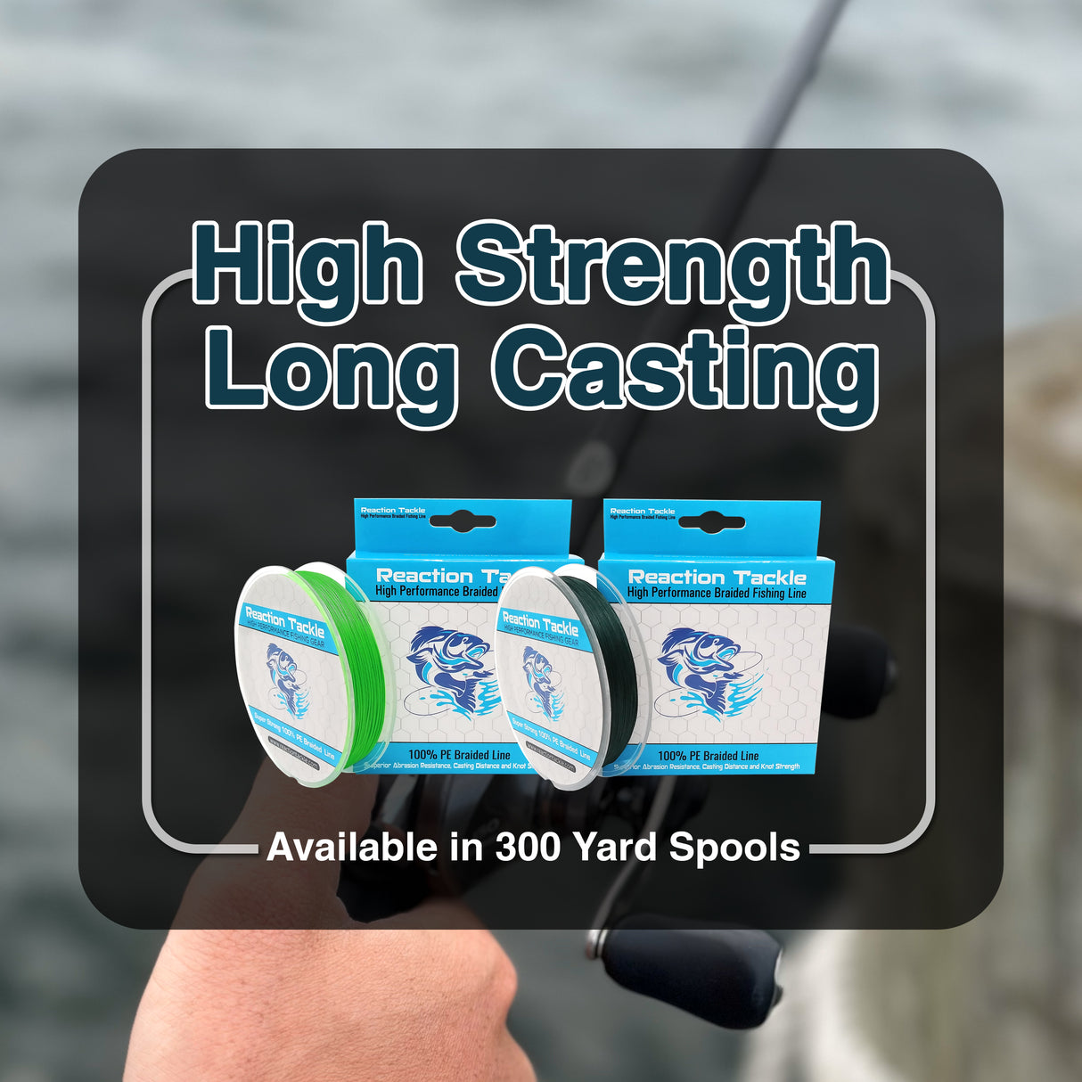 Reaction Tackle 9 Strand Braided Fishing Line - Reaction Tackle