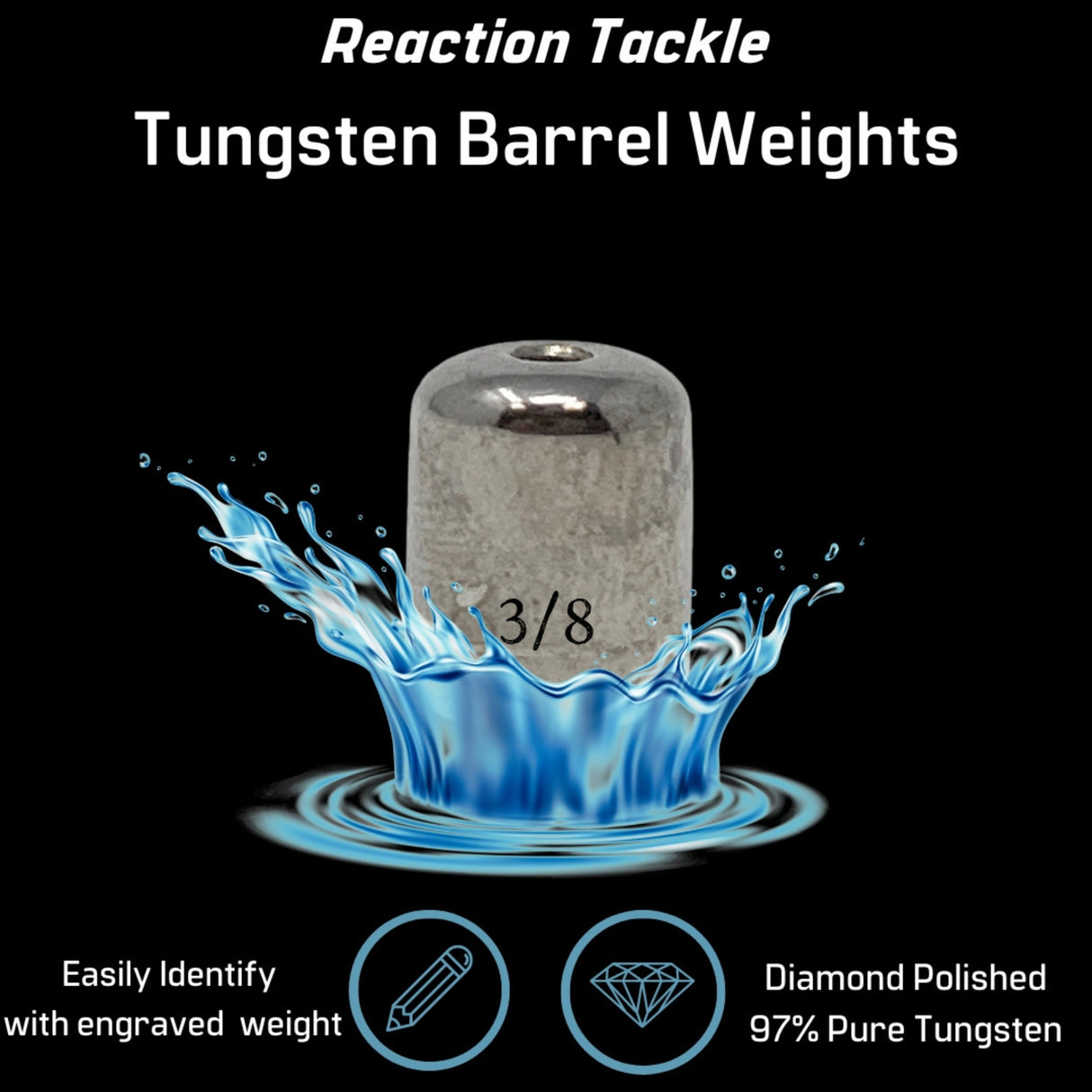 Reaction Tackle Tungsten Barrel Weights - Reaction Tackle
