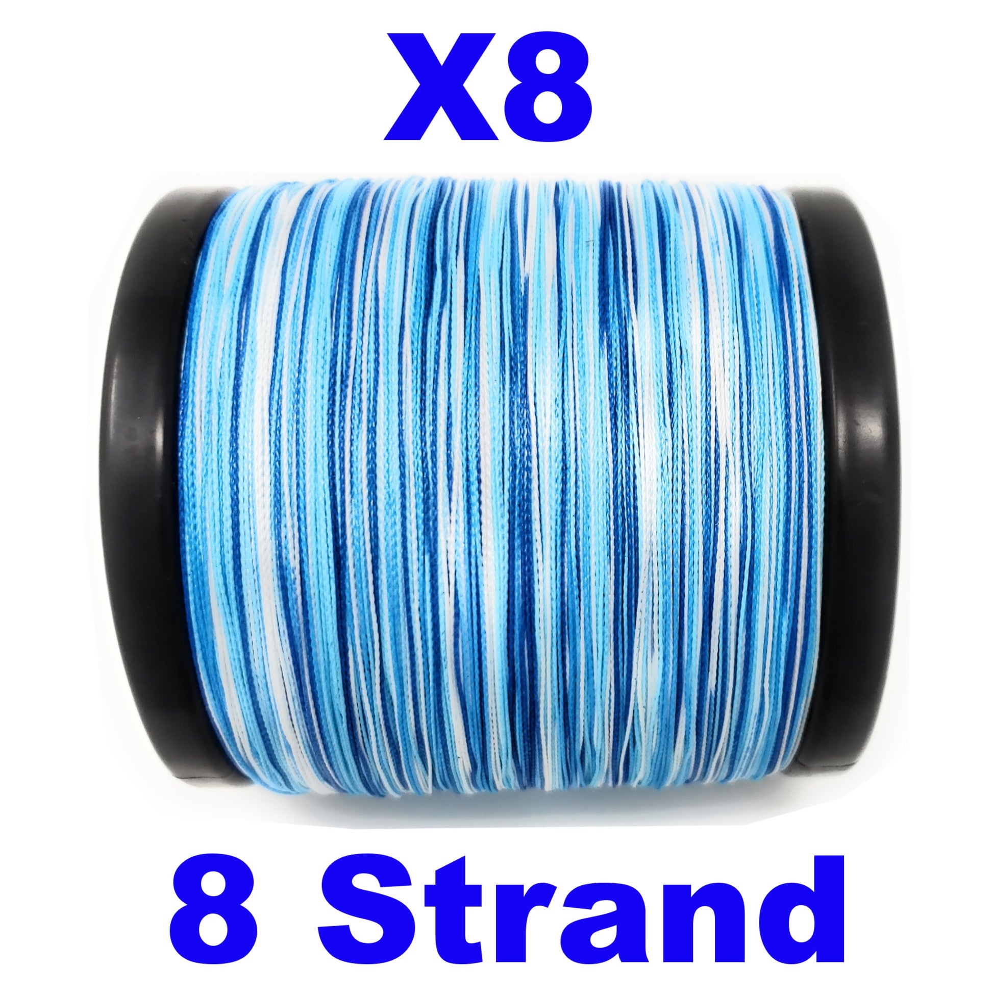Reaction Tackle X8 Braided Fishing Line - Blue Camo 8 Strand - Reaction Tackle