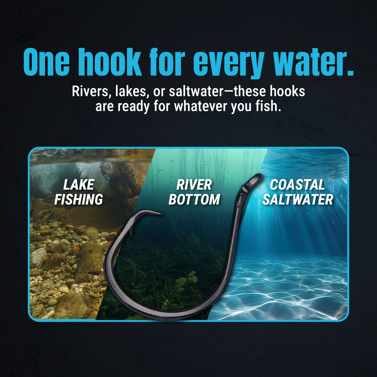 Reaction Tackle Heavyweight Catfish Circle Hooks - Offset Octopus Hooks (25 Pack) - New - Reaction Tackle