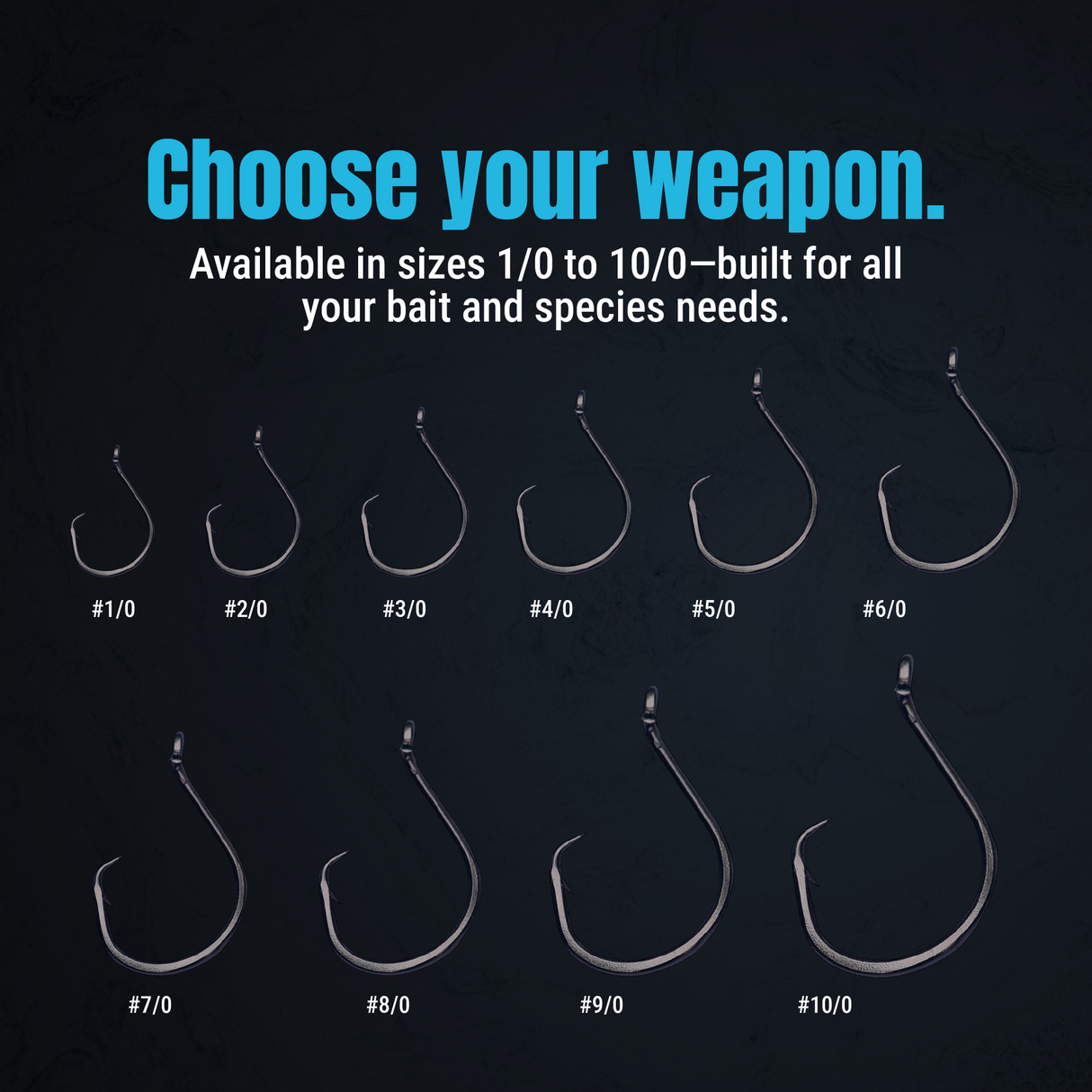 Reaction Tackle Heavyweight Catfish Circle Hooks - Offset Octopus Hooks (25 Pack) - New - Reaction Tackle