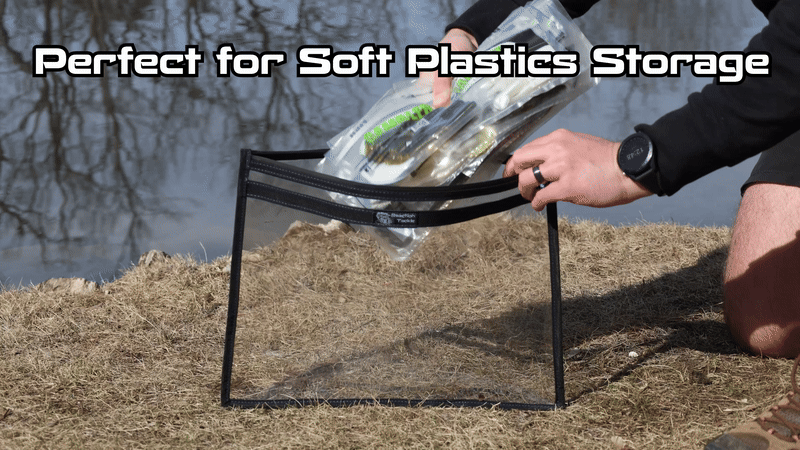 Reaction Tackle Clear Storage Bag Tackle Pak - Water-Resistant Plastic Storage - New - Reaction Tackle