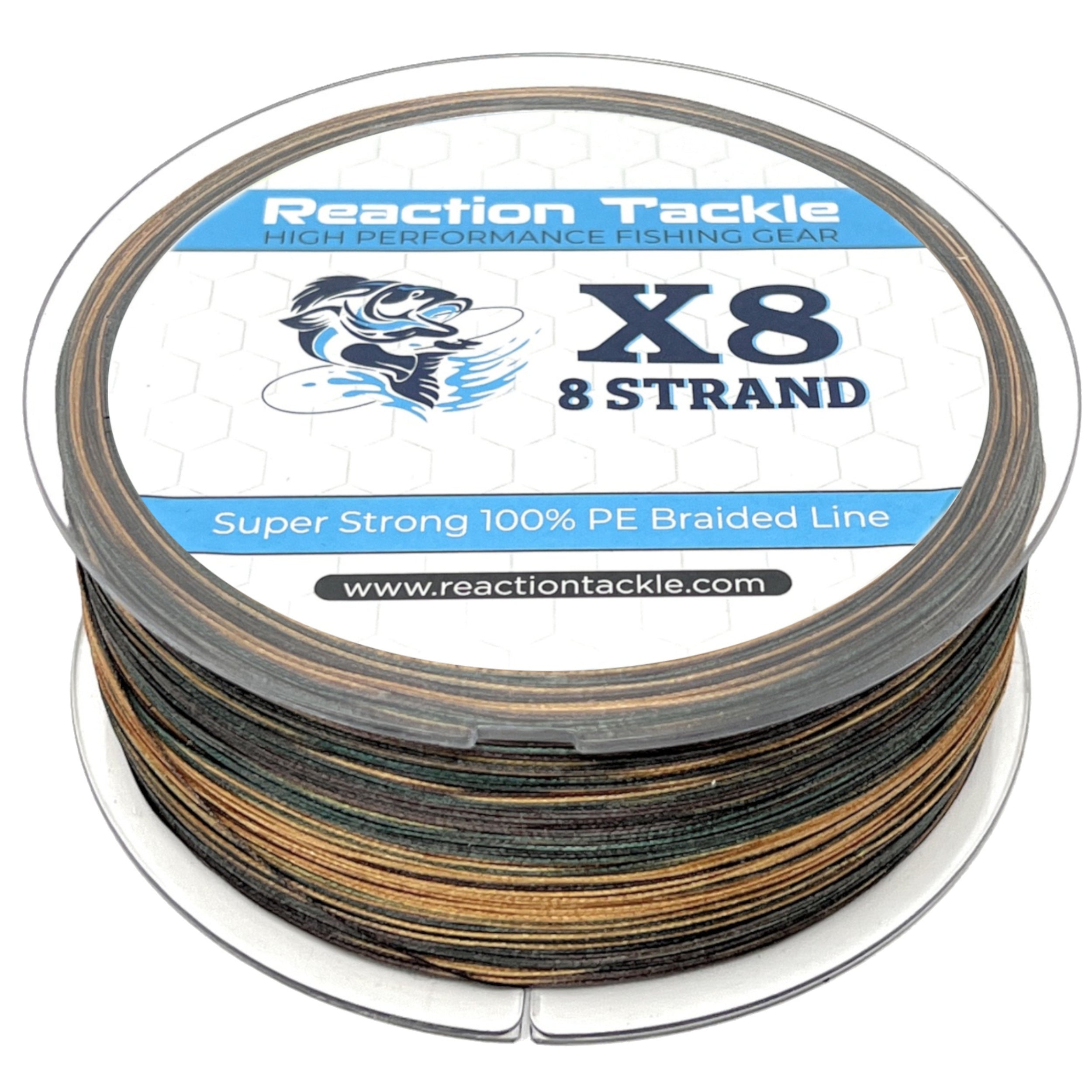 Reaction Tackle Braided Fishing Line Blue Camo 10LB 1000yd
