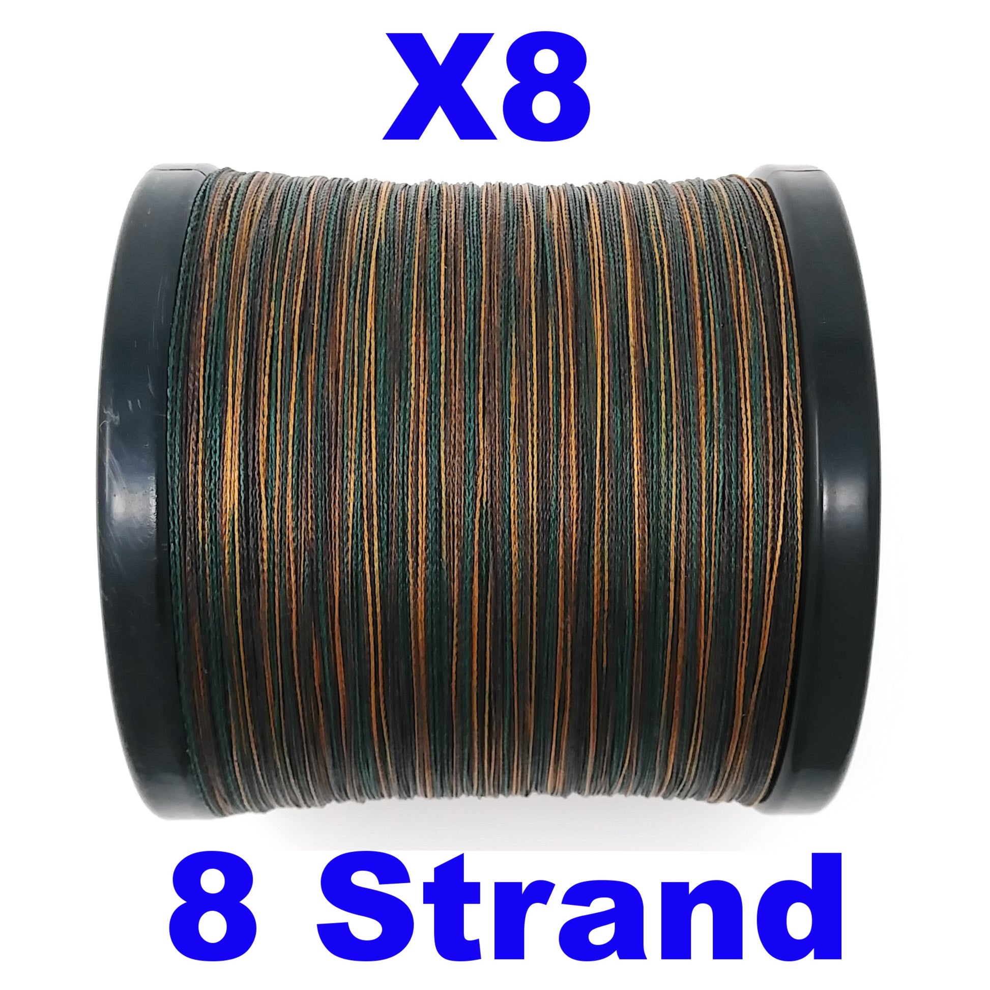 Reaction Tackle X8 Braided Fishing Line - Green Camo 8 Strand - Reaction Tackle