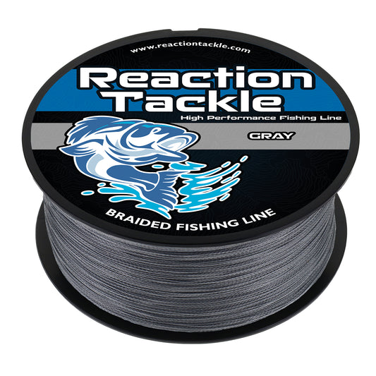 Reaction Tackle Braided Fishing Line - Gray - Reaction Tackle