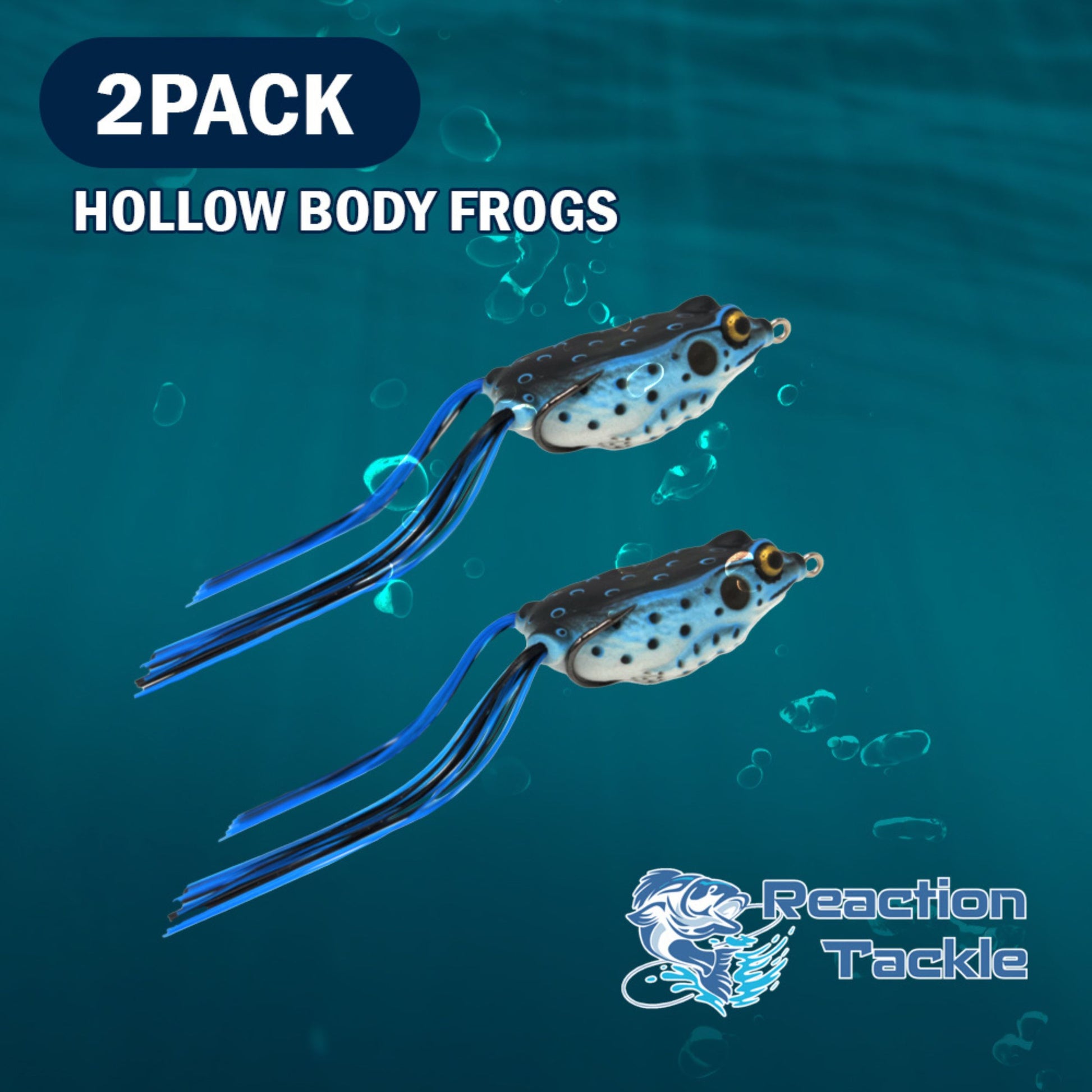 Reaction Tackle 2.5" Hollow Body Frogs / 2-Pack - Reaction Tackle