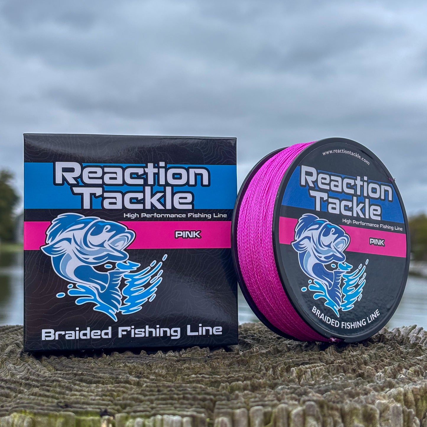 Reaction Tackle Braided Fishing Line - Pink - Reaction Tackle