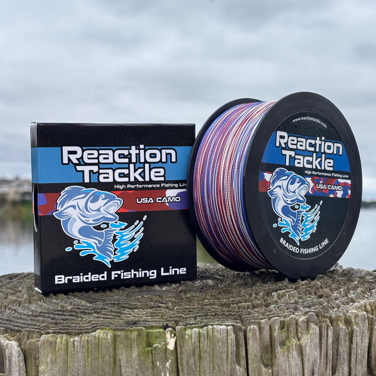 Reaction Tackle Braided Fishing Line - USA Camo - Reaction Tackle