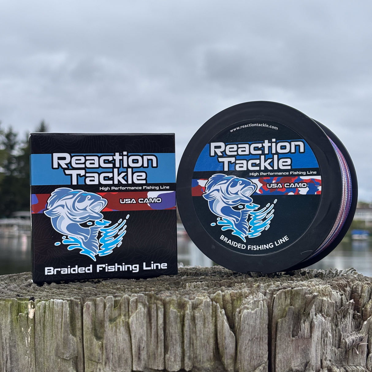 Reaction Tackle Braided Fishing Line - USA Camo - Reaction Tackle