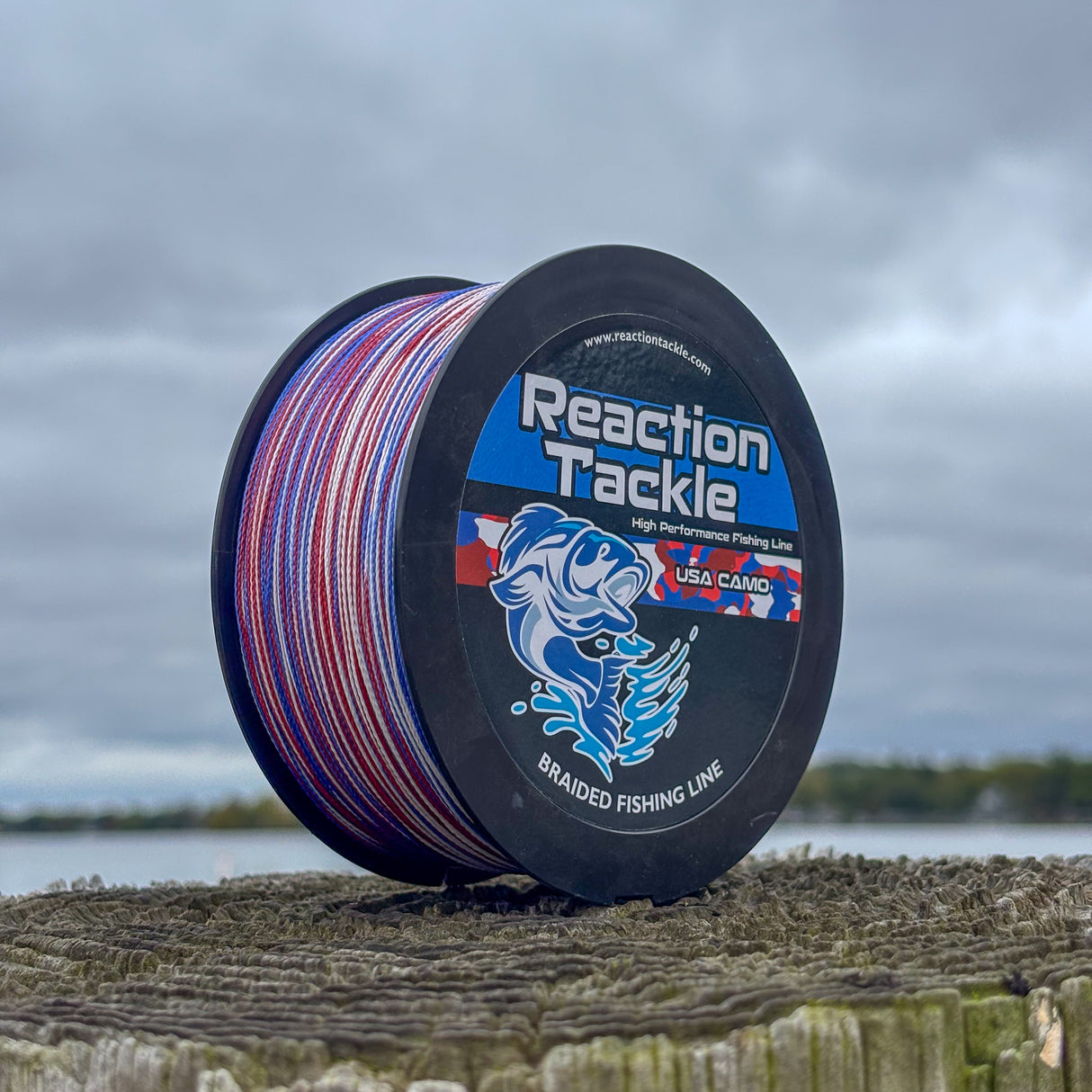 Reaction Tackle Braided Fishing Line - USA Camo - Reaction Tackle