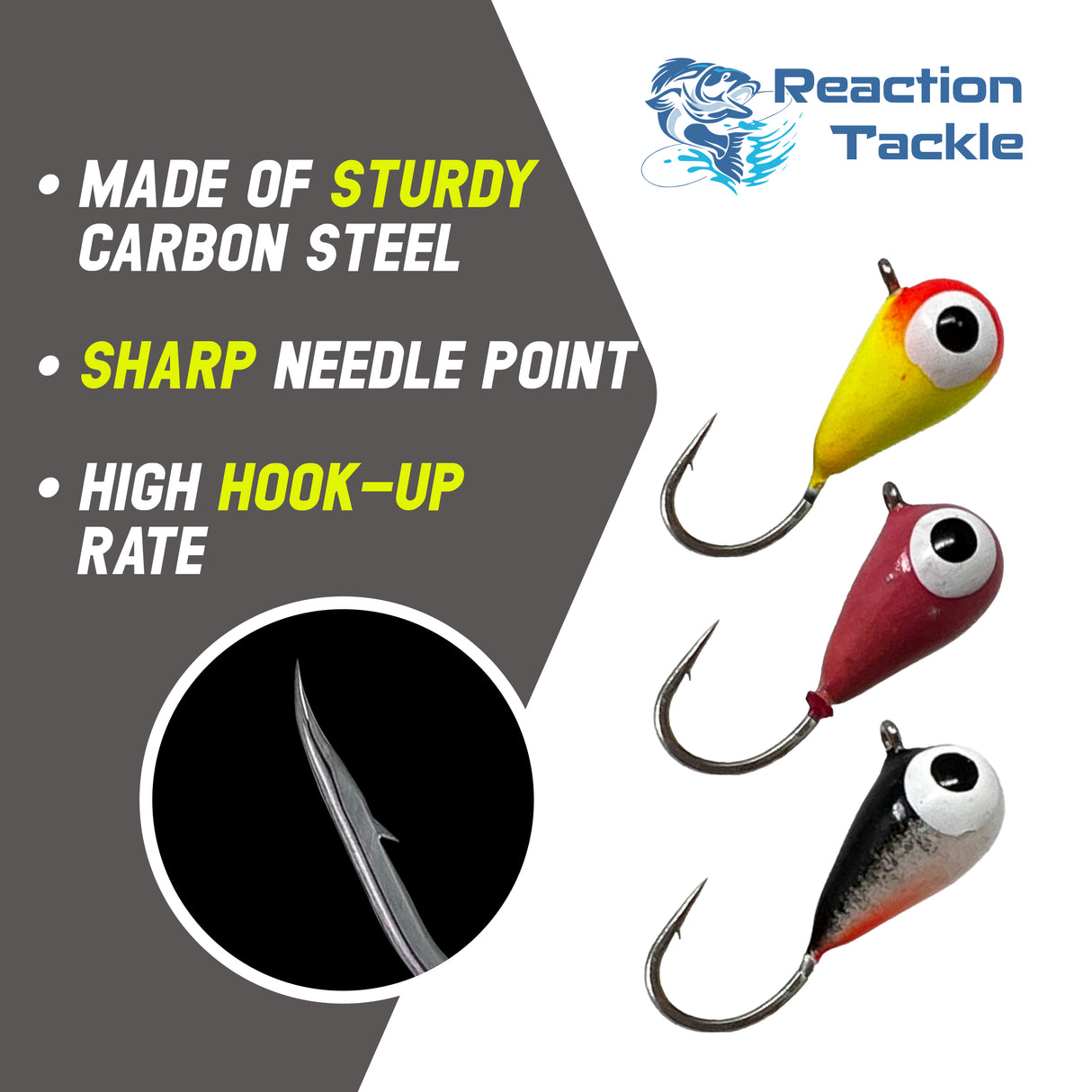 Reaction Tackle Ice Fishing Jigs-NEW sizes available! - Reaction Tackle