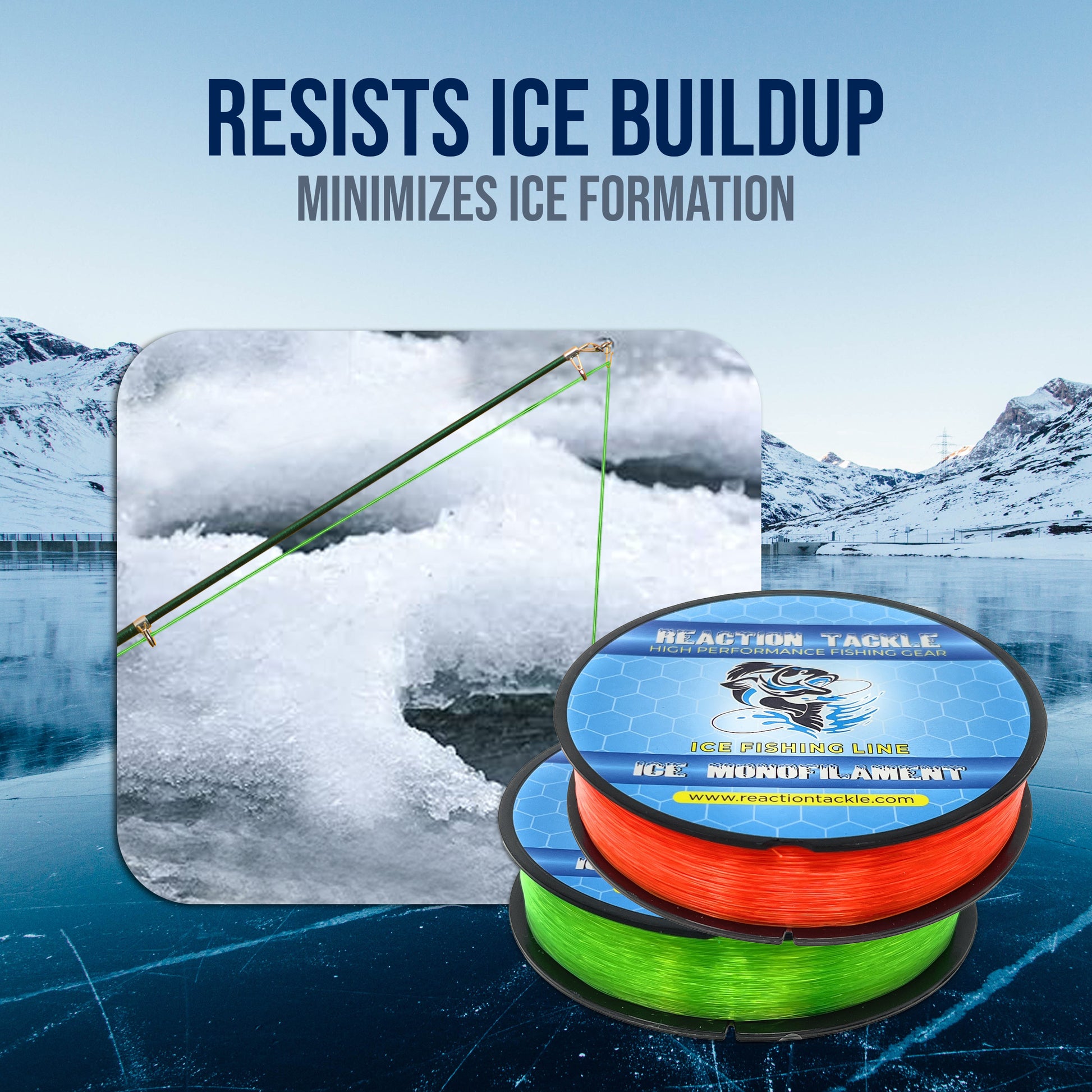 Reaction Tackle ICE Monofilament Fishing Line - Reaction Tackle