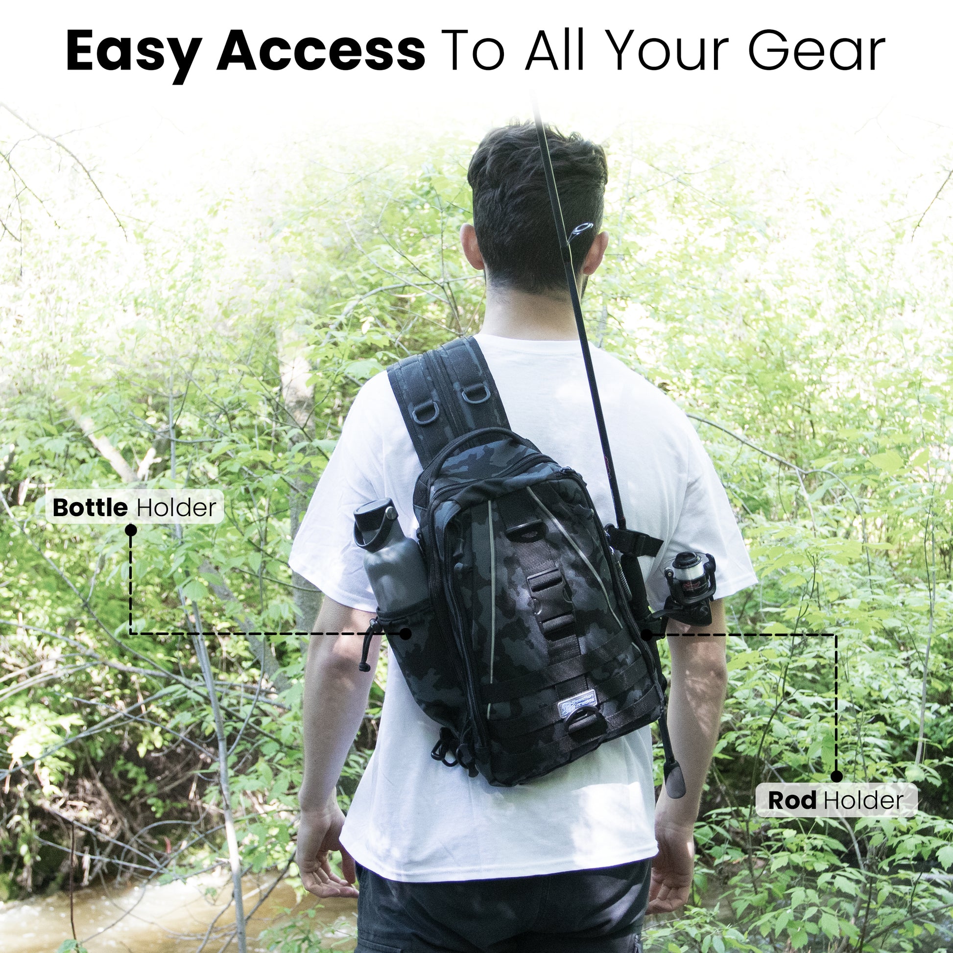 Reaction Tackle Fishing Tackle 2-in-1 Sling Bag/Backpack- 3 Sizes - Reaction Tackle