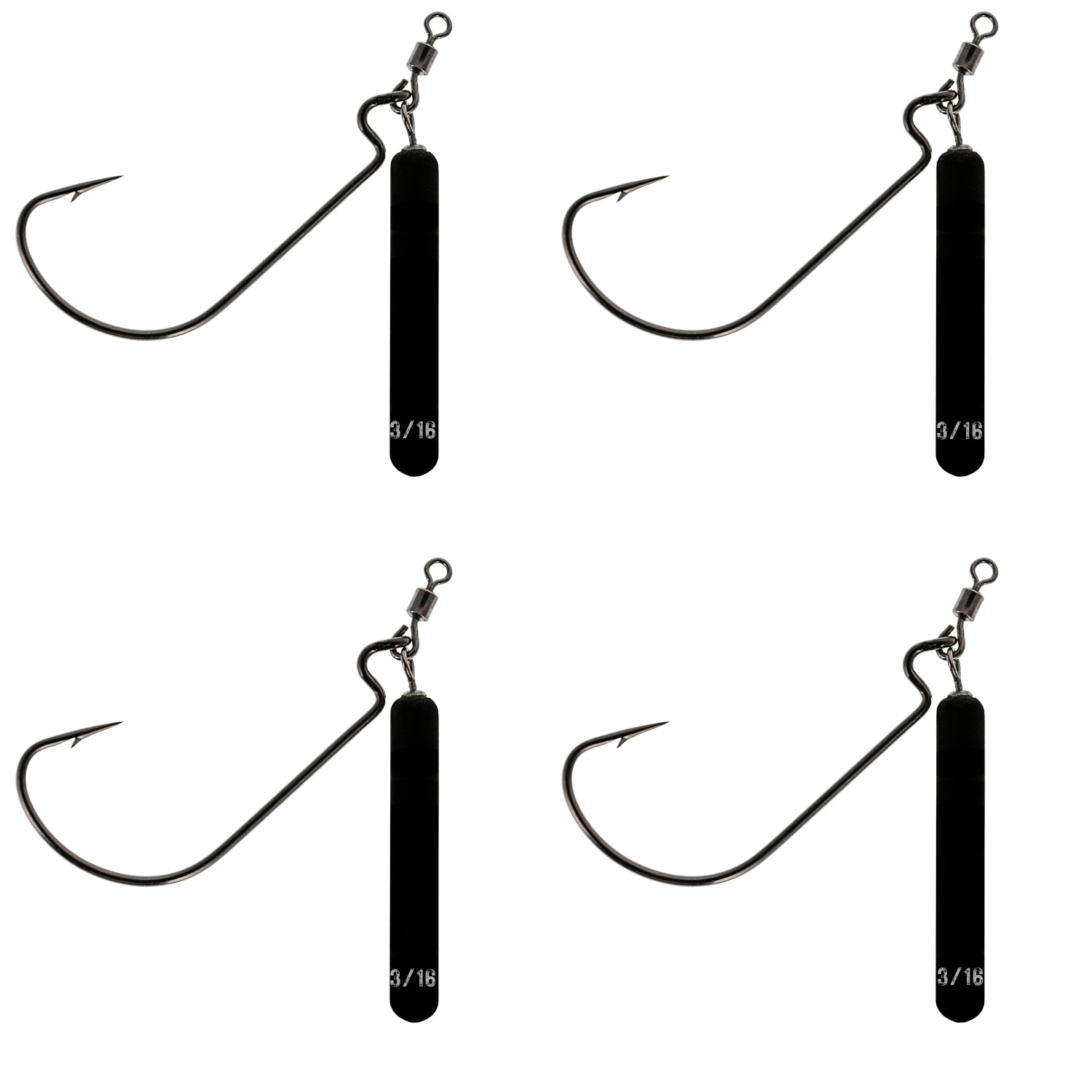 Reaction Tackle Tungsten Jika Rigs- 4PK - Reaction Tackle