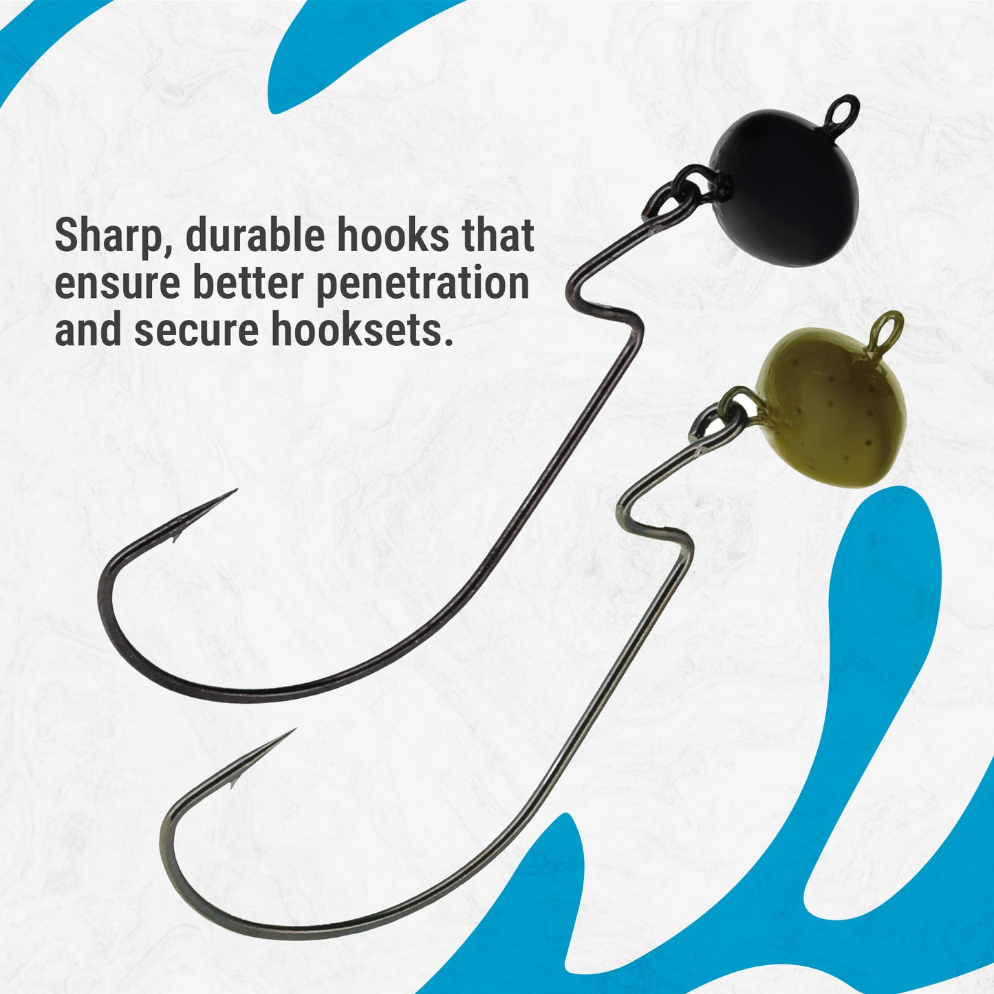 Reaction Tackle Lead Swing Football Jigs- 5-PACK - New - Reaction Tackle