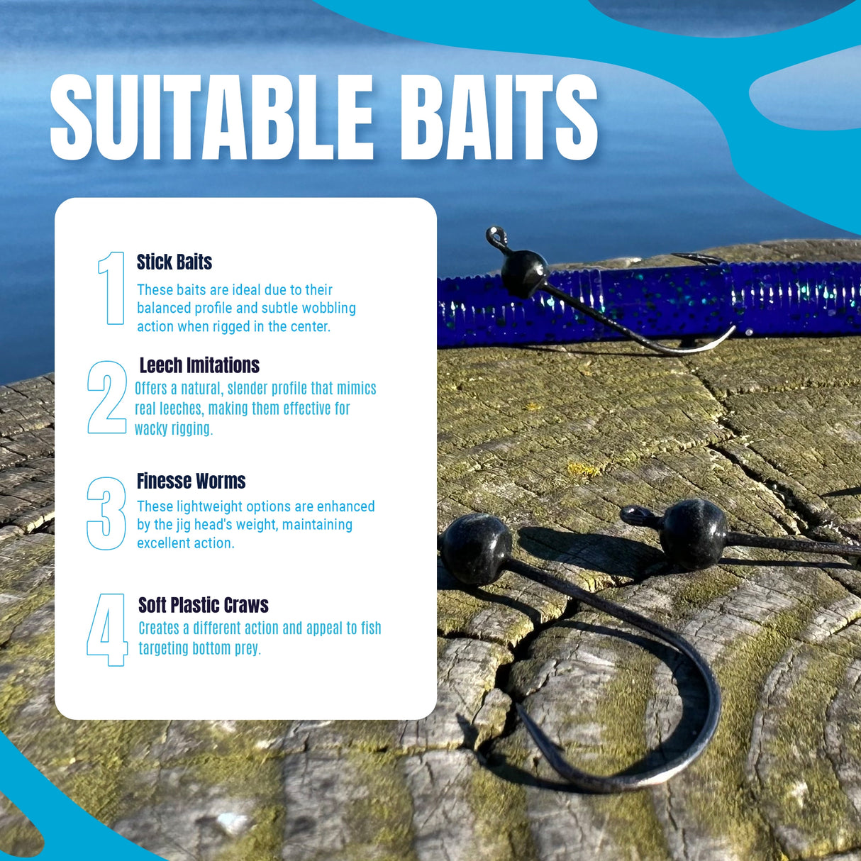 Reaction Tackle Lead Wacky Jigs- 10-PACK- Ultra Sharp - New - Reaction Tackle