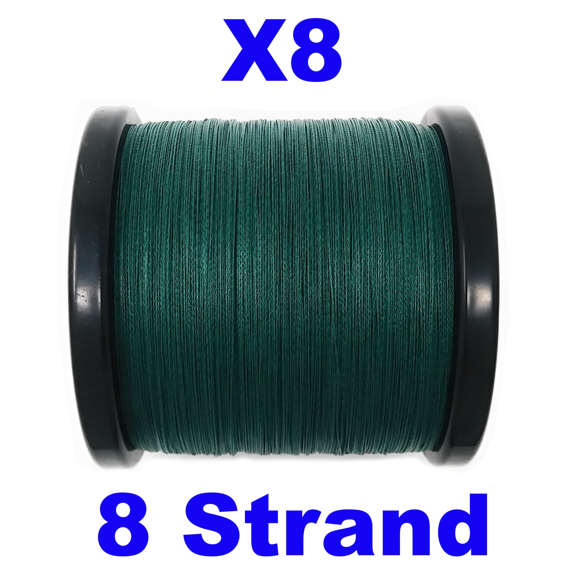 Reaction Tackle X8 Braided Fishing Line - Moss Green 8 Strand - Reaction Tackle