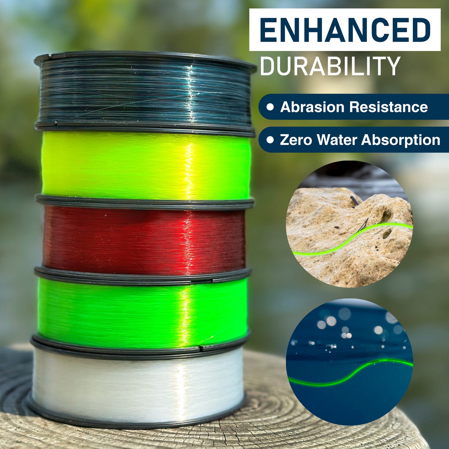 Reaction Tackle Nylon Monofilament Fishing Line 350 yard spools - Reaction Tackle