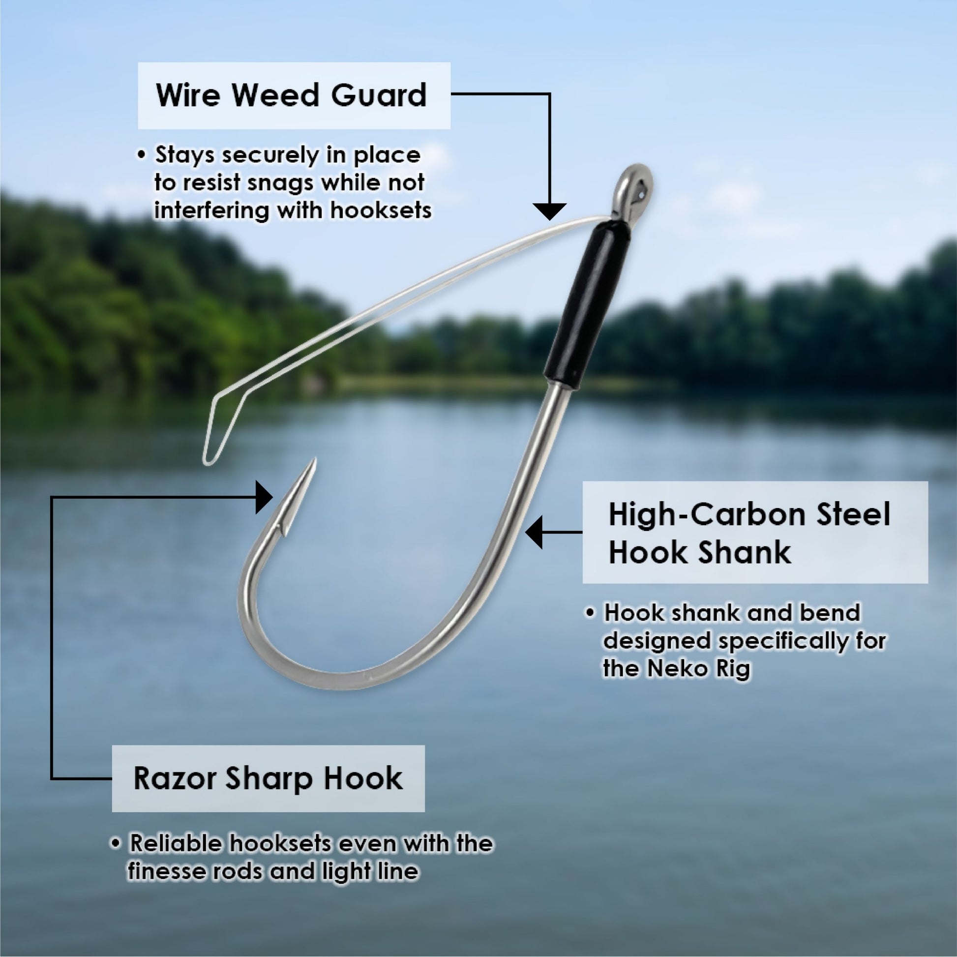 Reaction Tackle Wacky Neko Hooks- 25 Pack - Reaction Tackle
