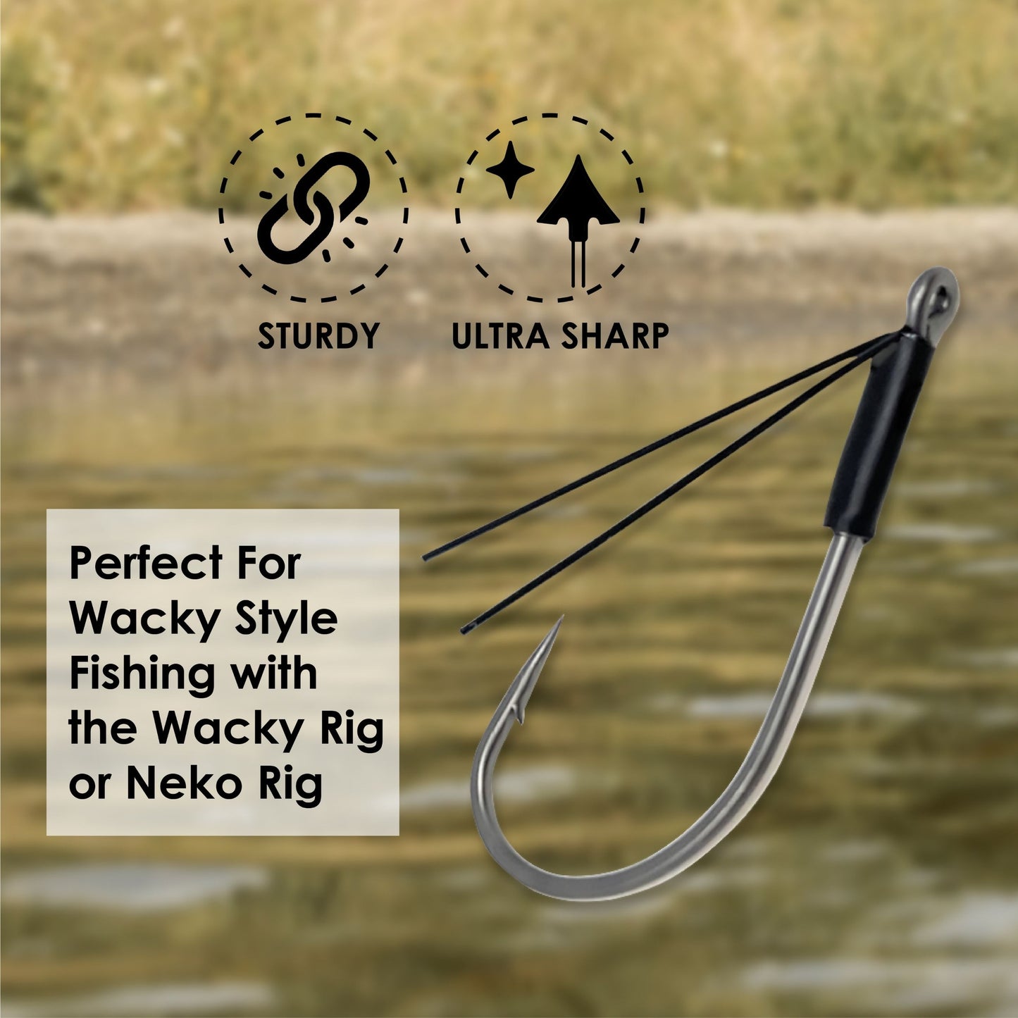 Reaction Tackle Wacky Neko Hooks- 25 Pack - Reaction Tackle