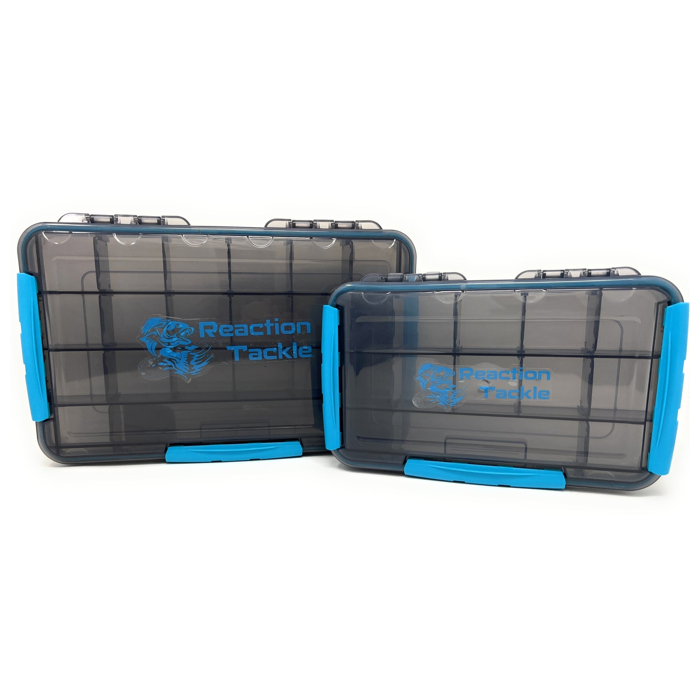 Reaction Tackle Waterproof Tackle Trays - 100% Secure with 3 Clips - Reaction Tackle