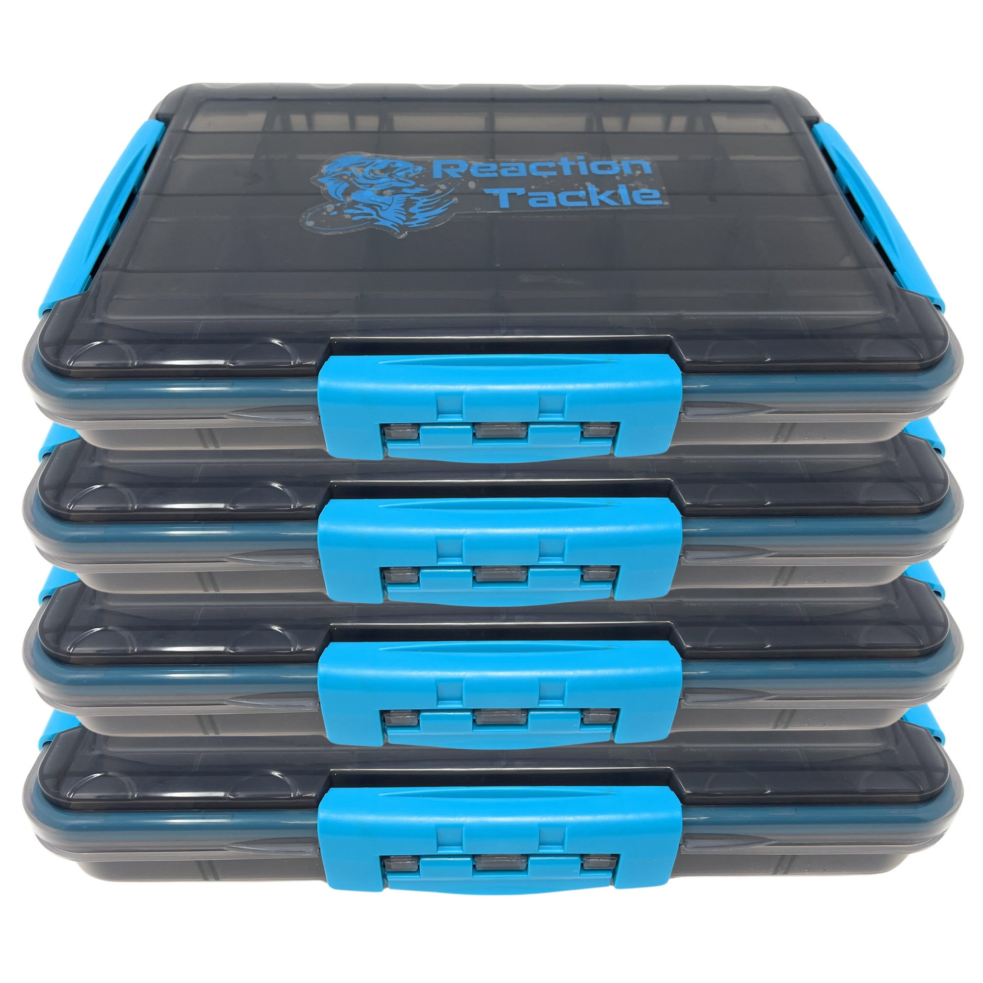 Reaction Tackle Waterproof Tackle Trays - 100% Secure with 3 Clips - Reaction Tackle