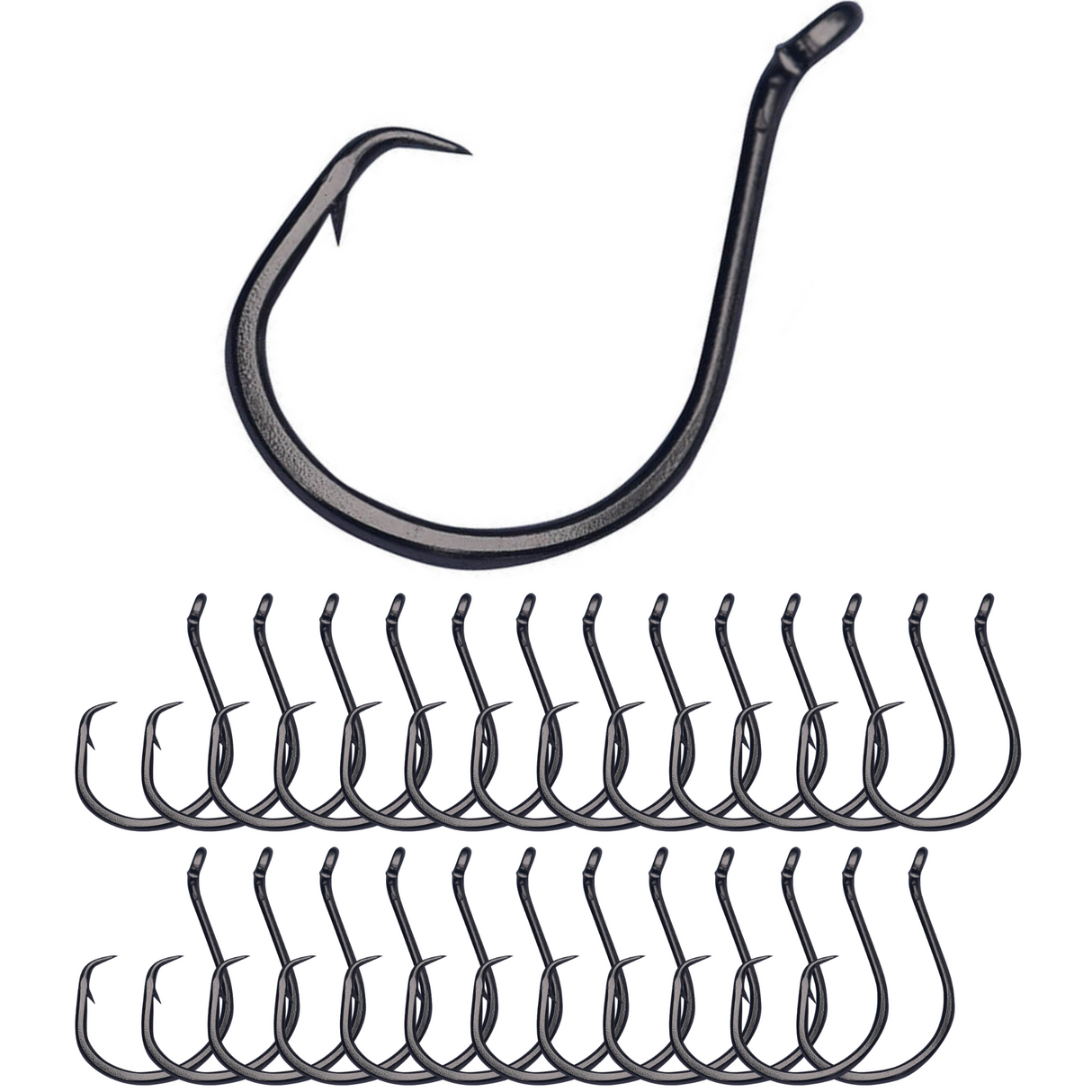 Reaction Tackle Heavyweight Catfish Circle Hooks - Offset Octopus Hooks (25 Pack) - New - Reaction Tackle