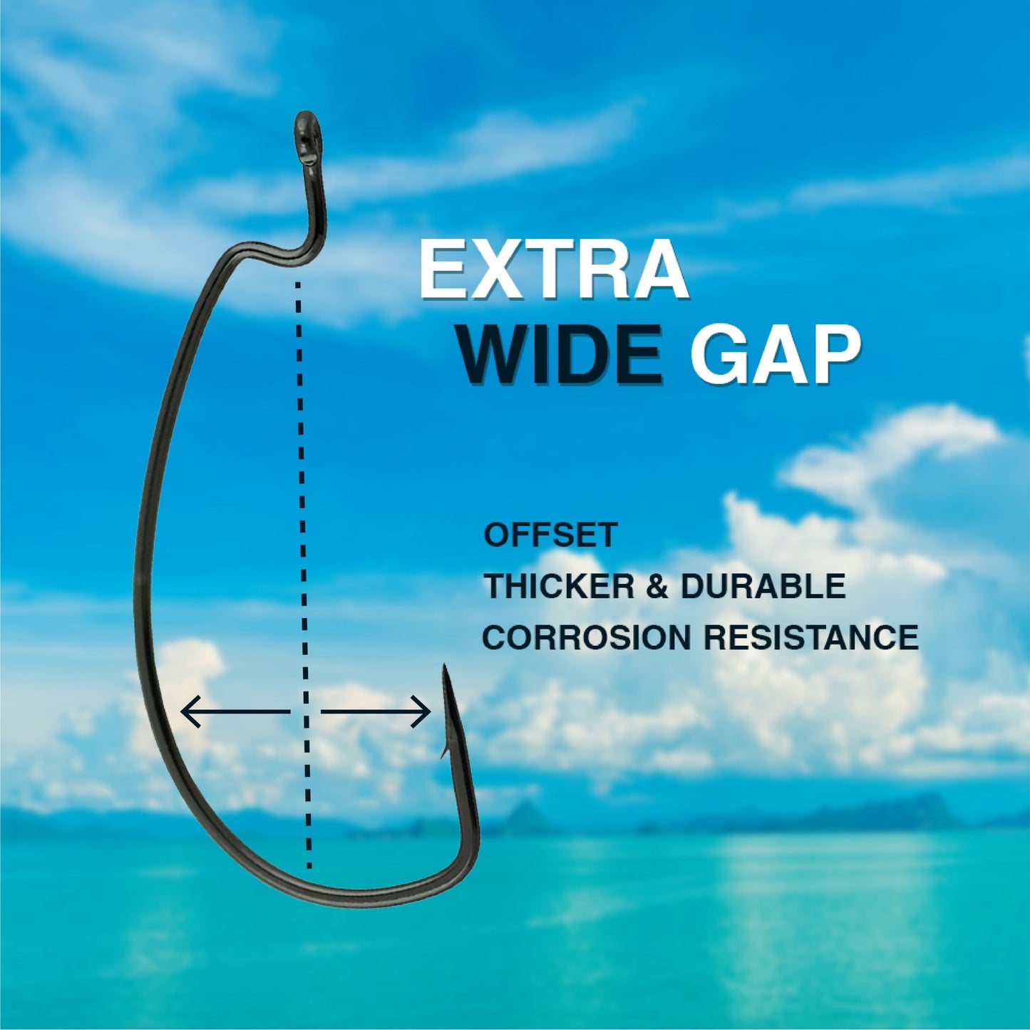 Reaction Tackle Offset EWG Worm Hooks (25-Pack) - Reaction Tackle
