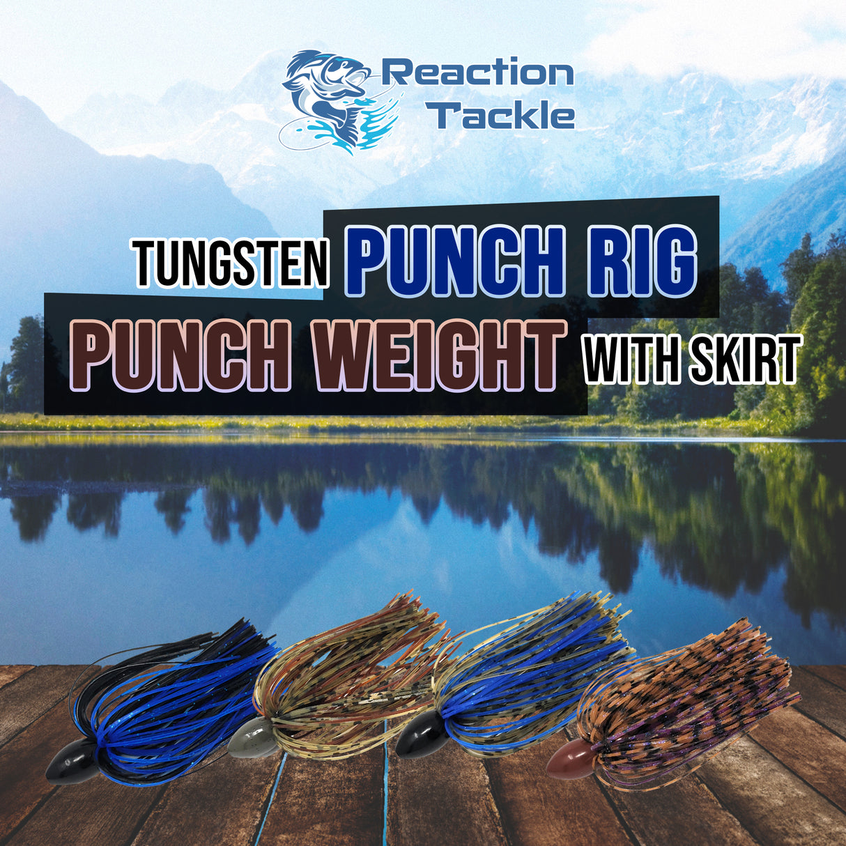 Reaction Tackle Tungsten Punch Rig/Punch Weight with Skirt - Reaction Tackle