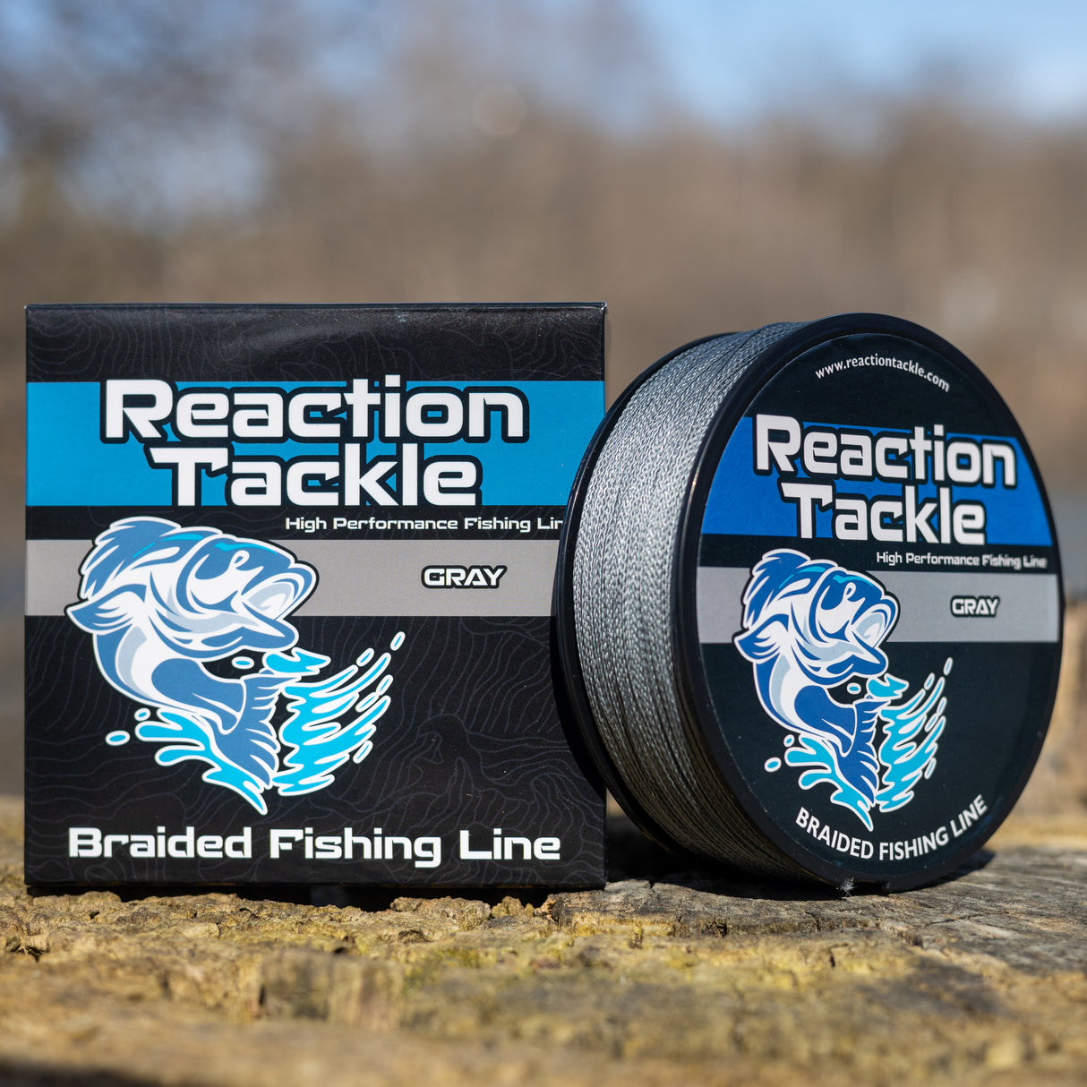 Reaction Tackle Braided Fishing Line - Gray - image 2