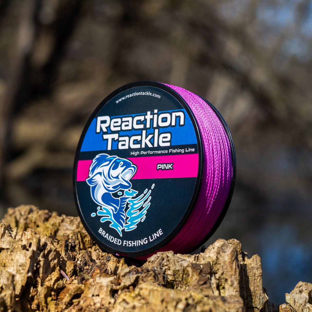 Reaction Tackle Braided Fishing Line - Pink - image 4