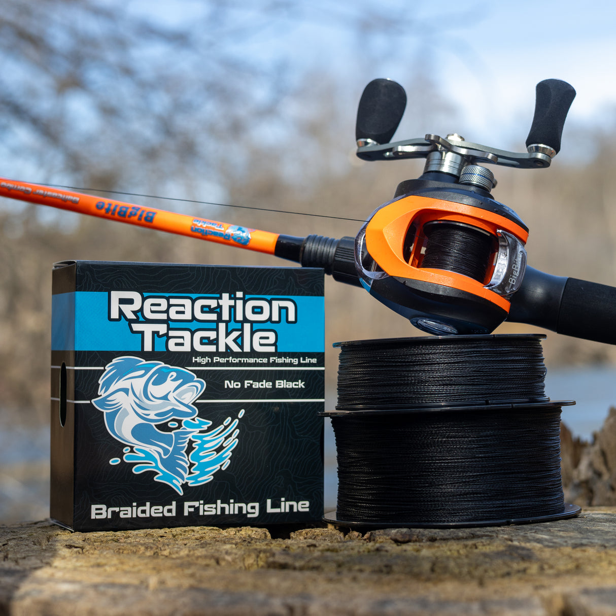 Reaction Tackle Braided Fishing Line - NO FADE Black - image 3