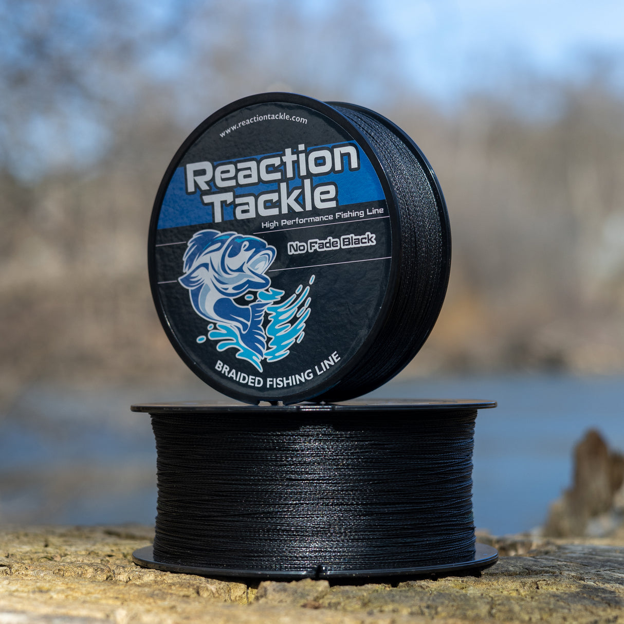 Reaction Tackle Braided Fishing Line - NO FADE Black - image 5