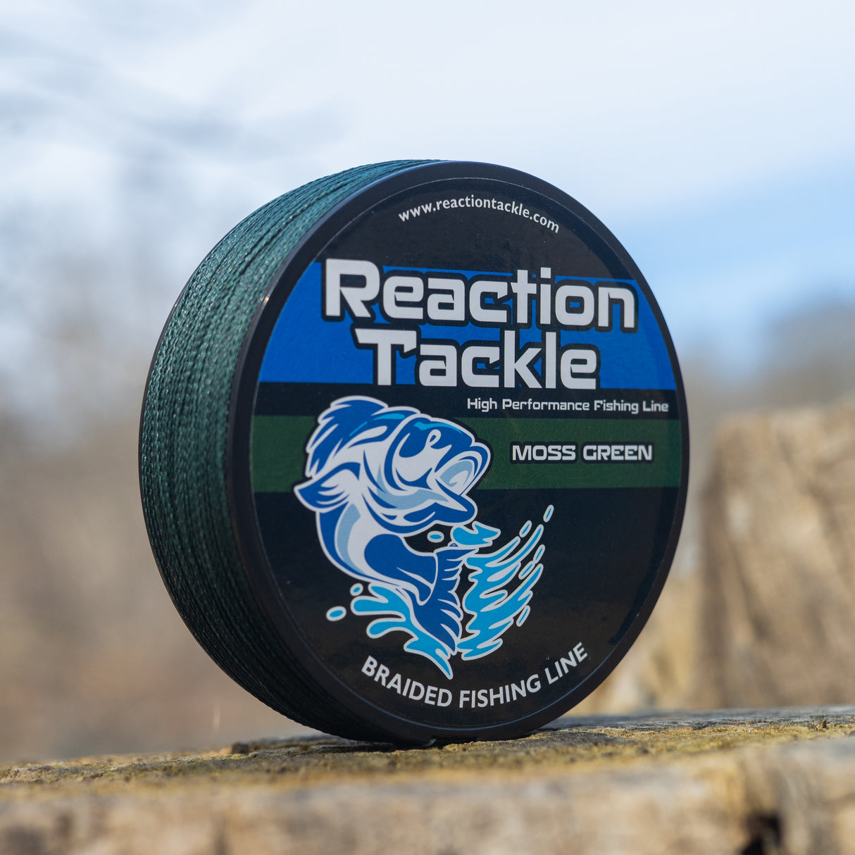 Reaction Tackle Braided Fishing Line - Moss Green - image 2