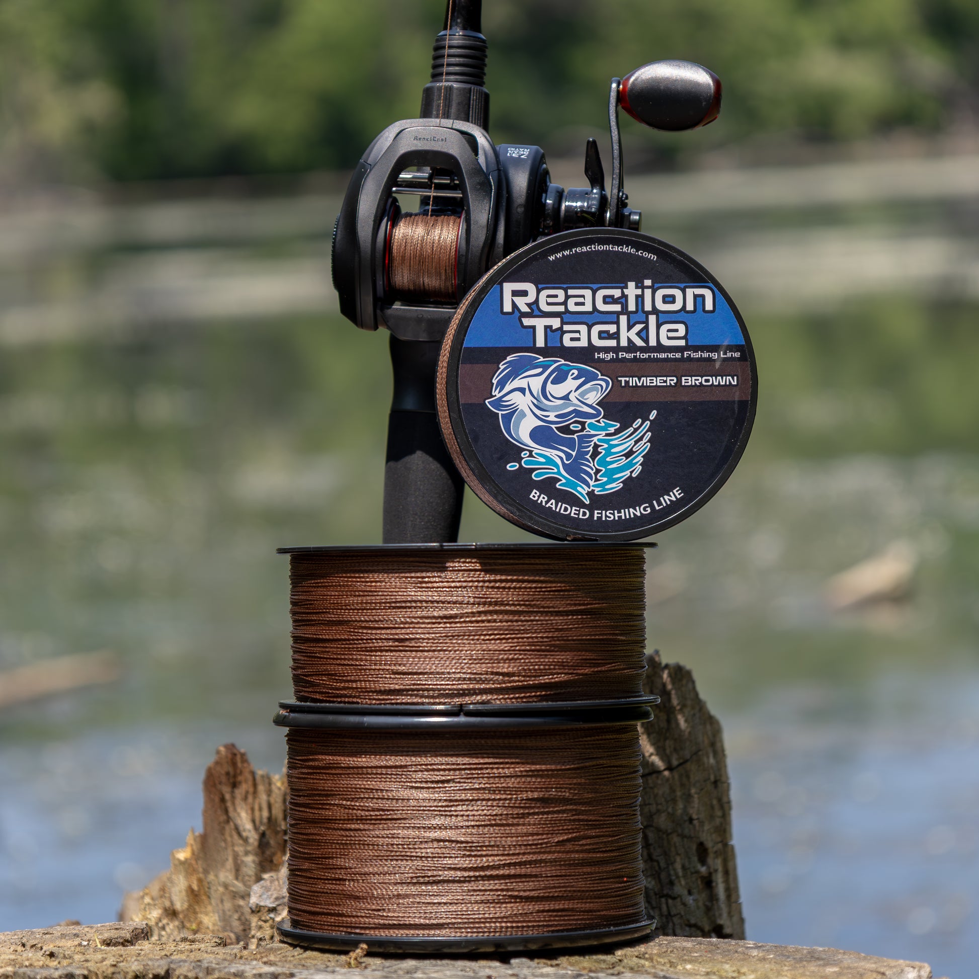 Reaction Tackle Braided Fishing Line - Timber Brown - NEW - Reaction Tackle