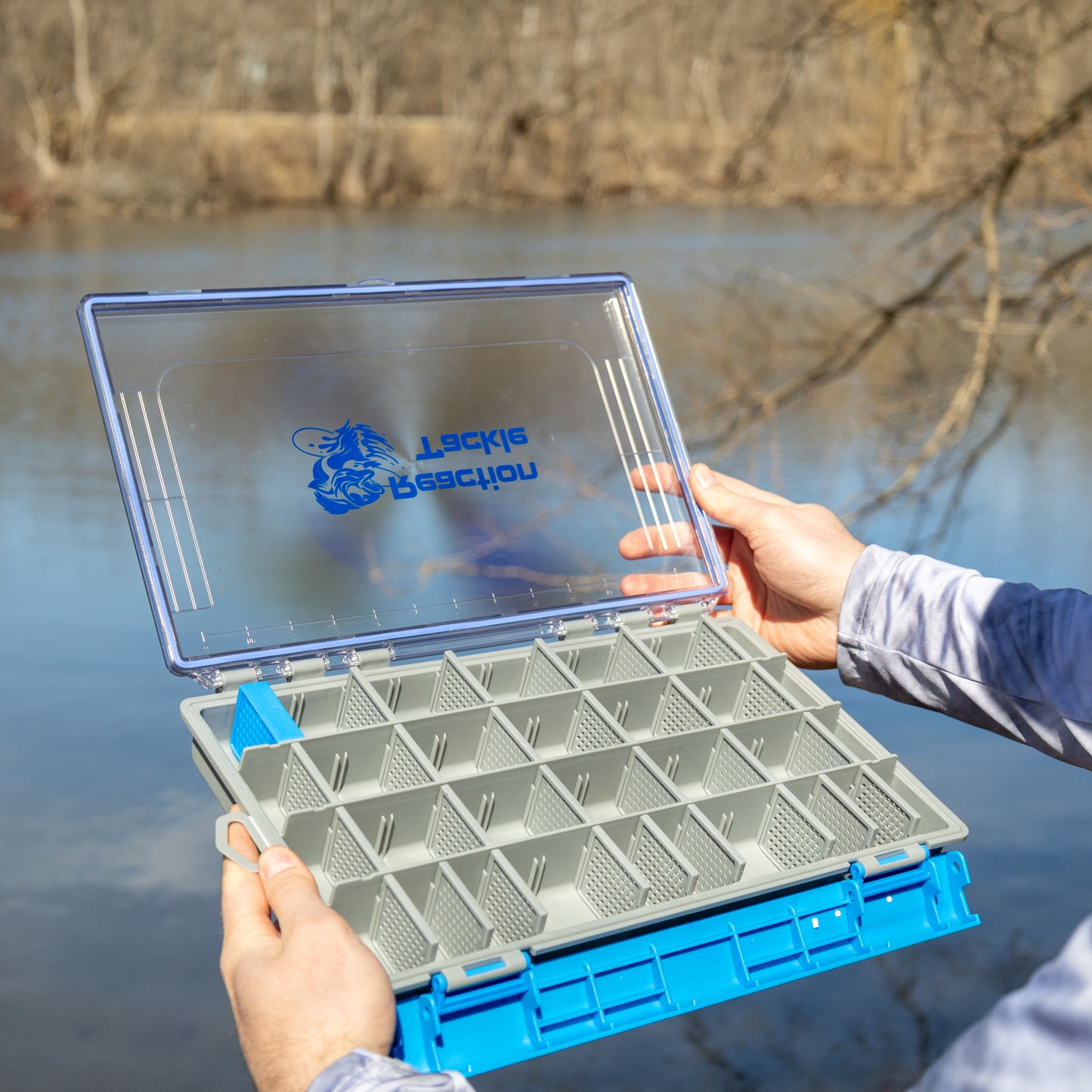 Reaction Tackle Ultra Elite Tackle Tray- 100% Waterproof with Single Clip Design - New - Reaction Tackle