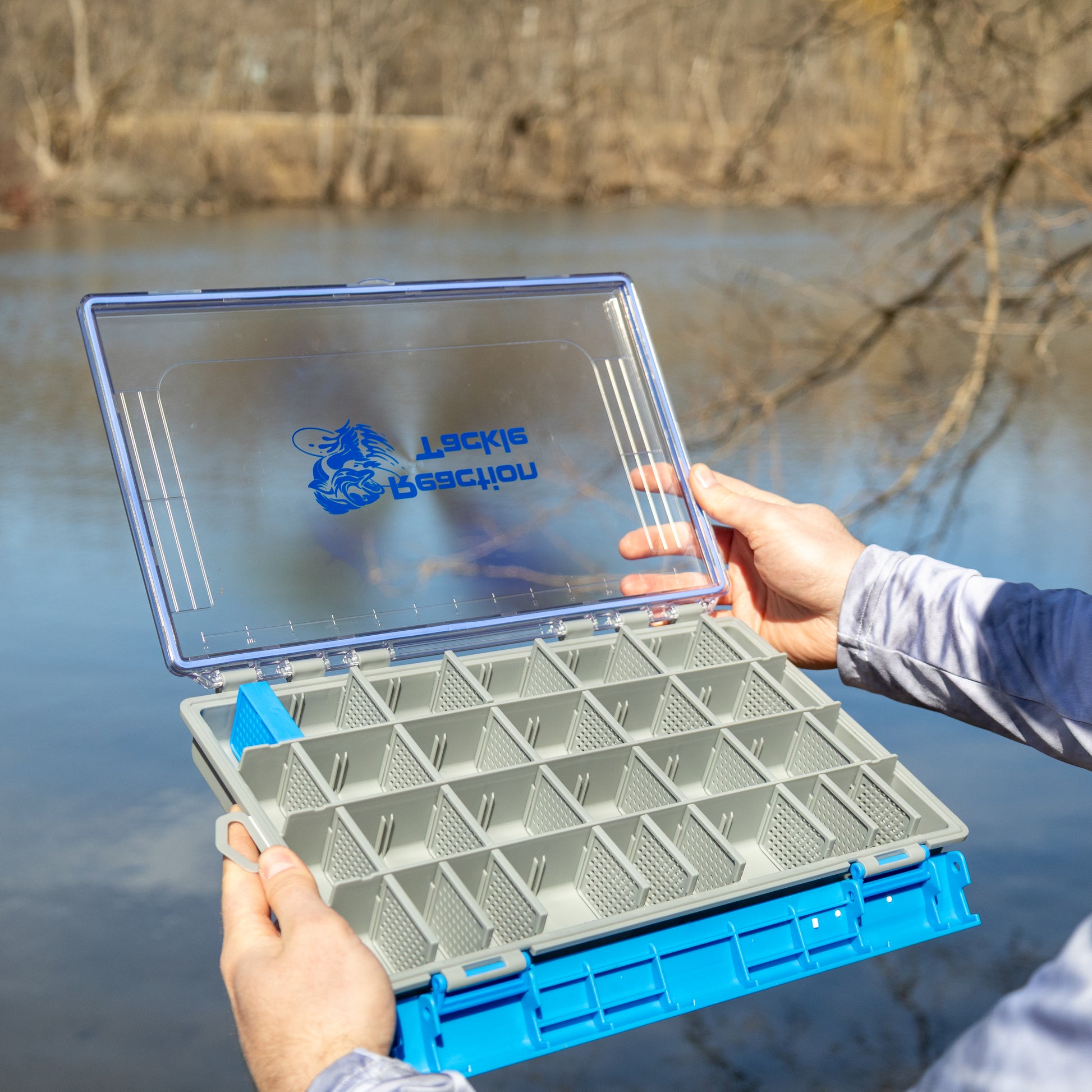 Reaction Tackle Ultra Elite Tackle Tray- 100% Waterproof with Single Clip Design - New - Reaction Tackle