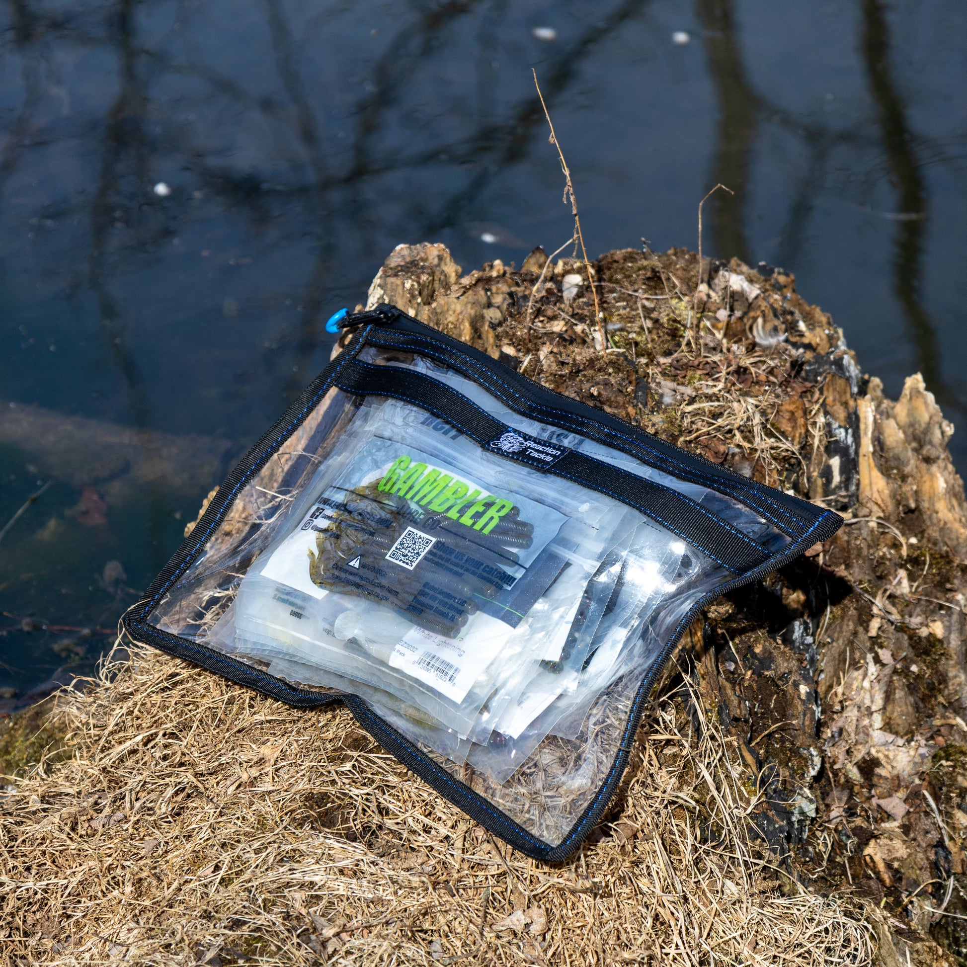 Reaction Tackle Clear Storage Bag Tackle Pak – Water-Resistant Plastic Storage - New - Reaction Tackle