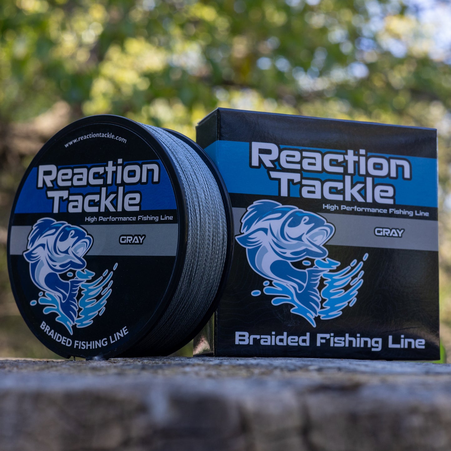 Reaction Tackle Braided Fishing Line - Gray - Reaction Tackle