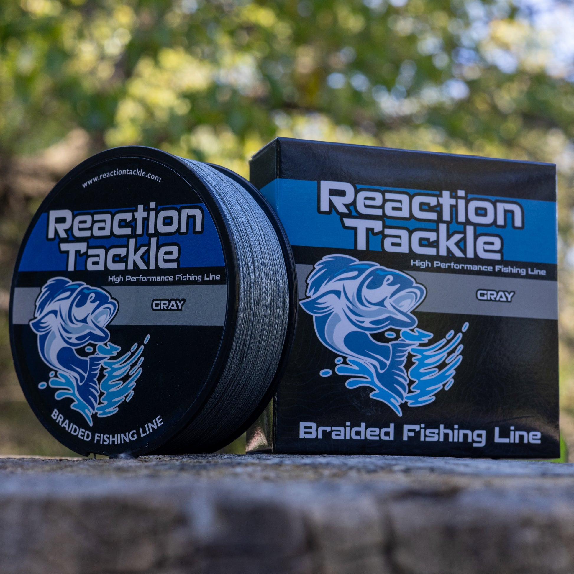 Reaction Tackle Braided Fishing Line - Gray - Reaction Tackle