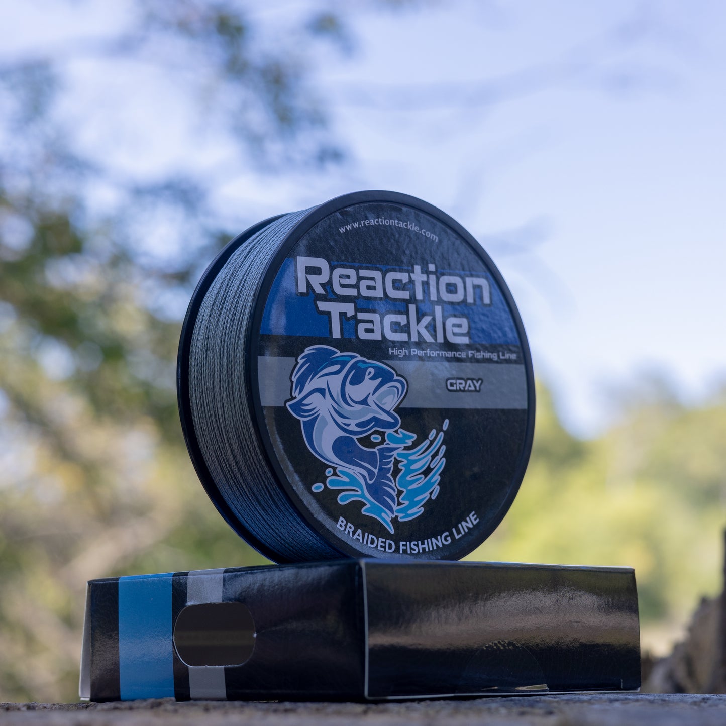 Reaction Tackle Braided Fishing Line - Gray - Reaction Tackle