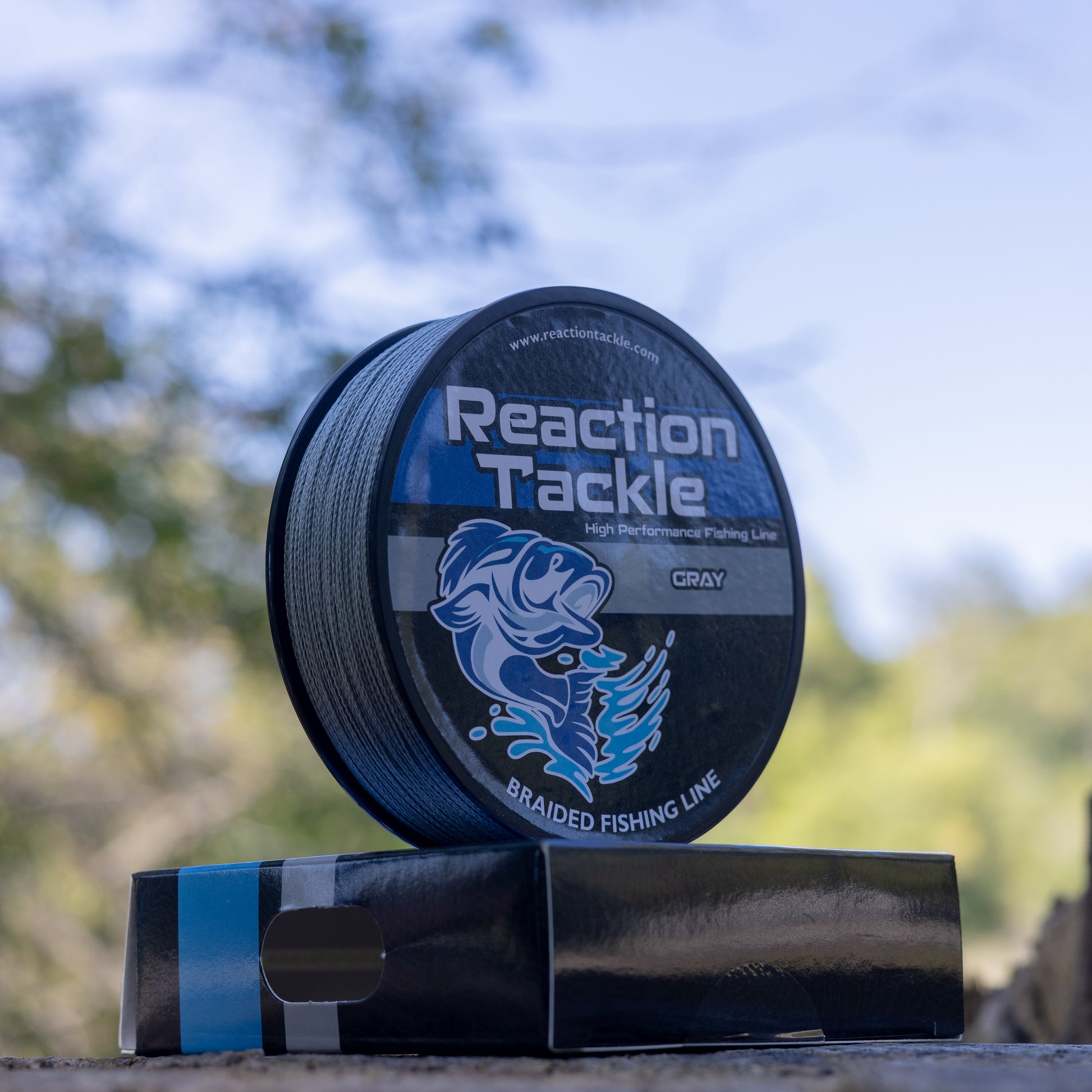 Reaction Tackle Braided Fishing Line - Gray - Reaction Tackle