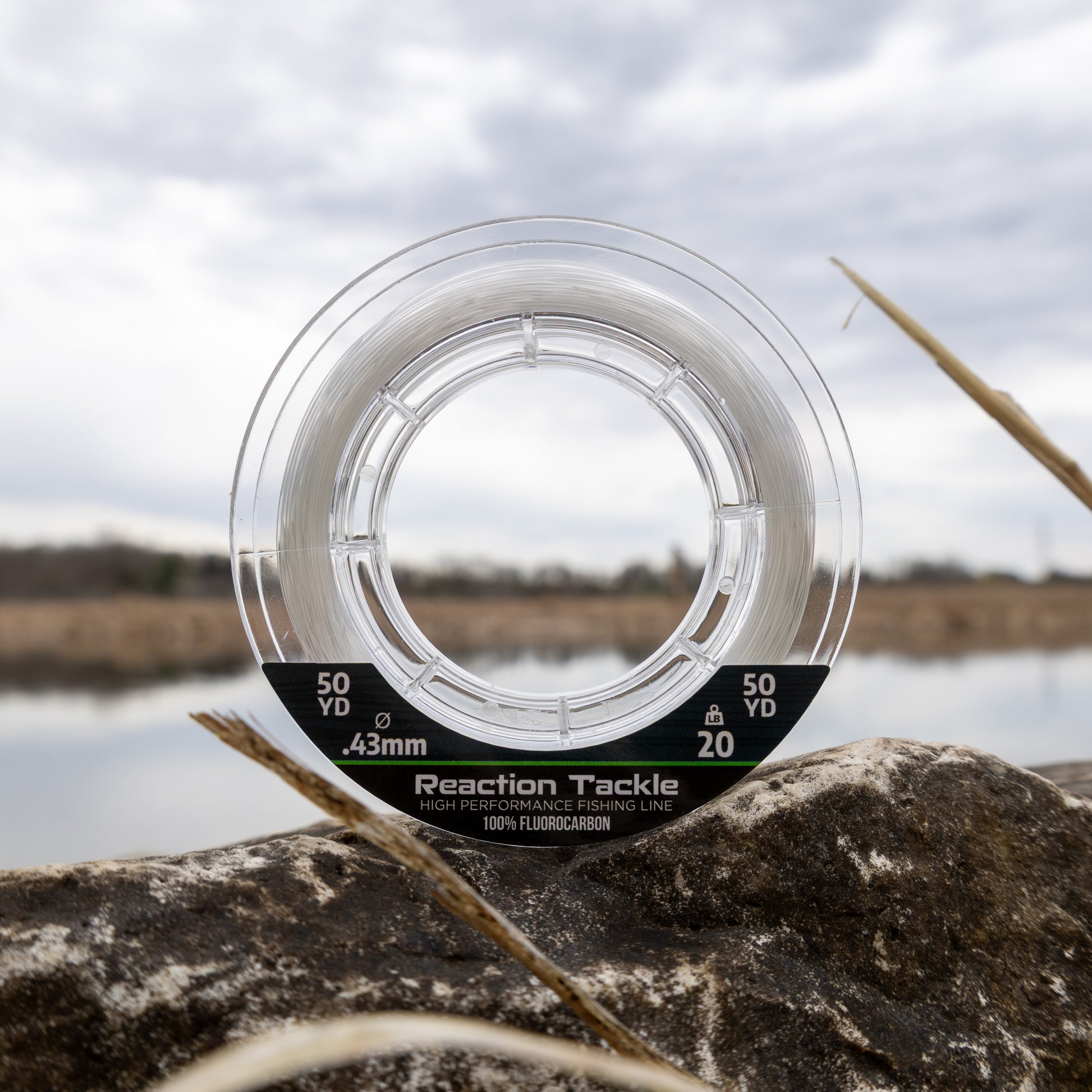 Reaction Tackle 100% Pure Fluorocarbon Fishing Line - Reaction Tackle