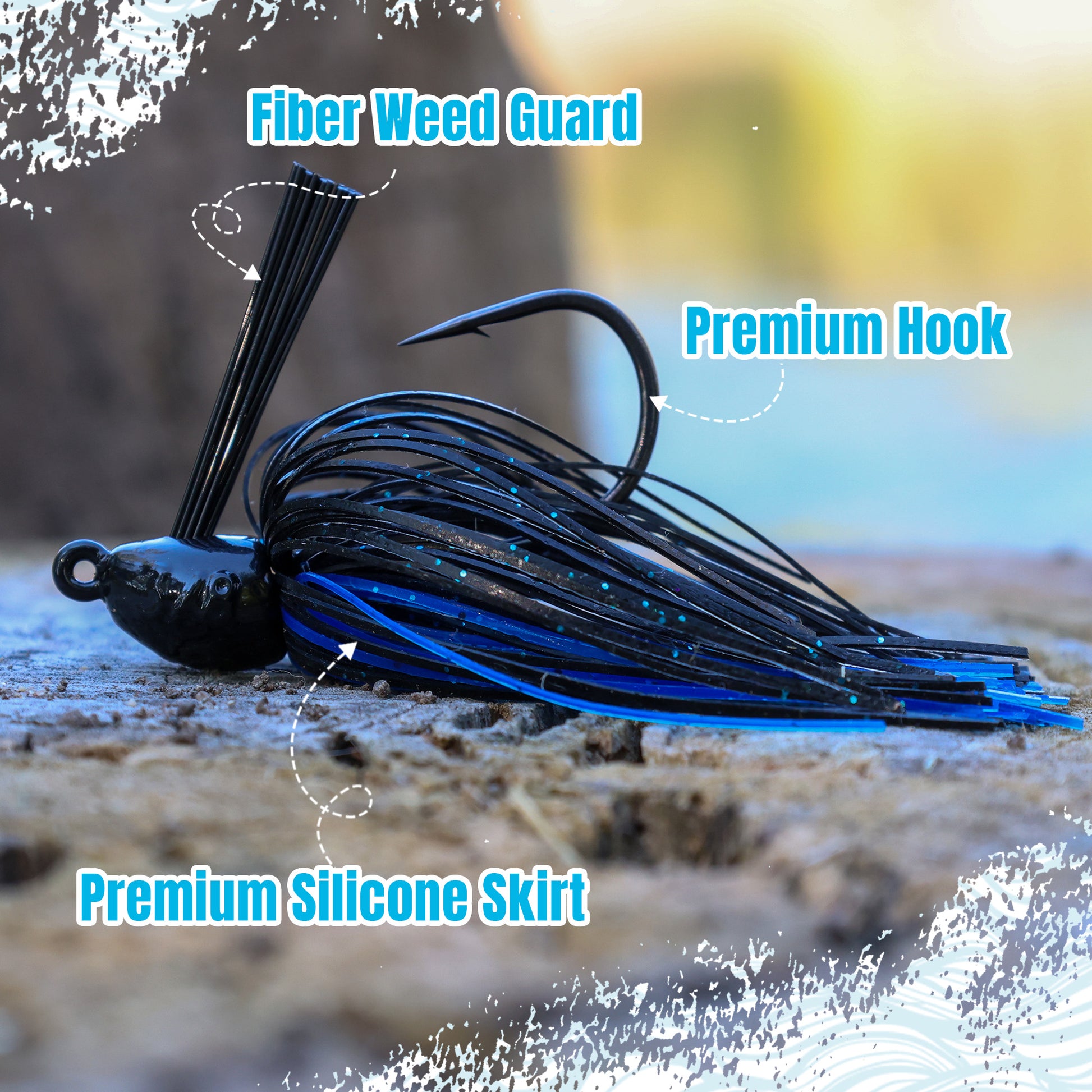 Reaction Tackle Lead Swim Jigs – Premium Weedless Bass Fishing Lures- 3 Pack - New - Reaction Tackle