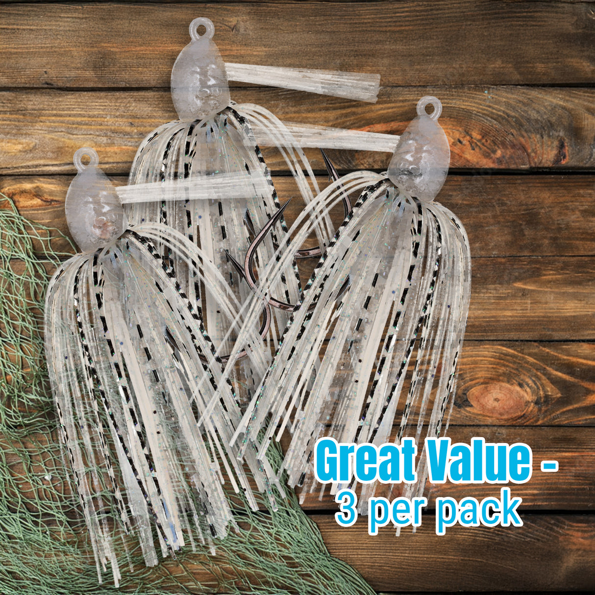 Reaction Tackle Lead Swim Jigs – Premium Weedless Bass Fishing Lures- 3 Pack - New - Reaction Tackle